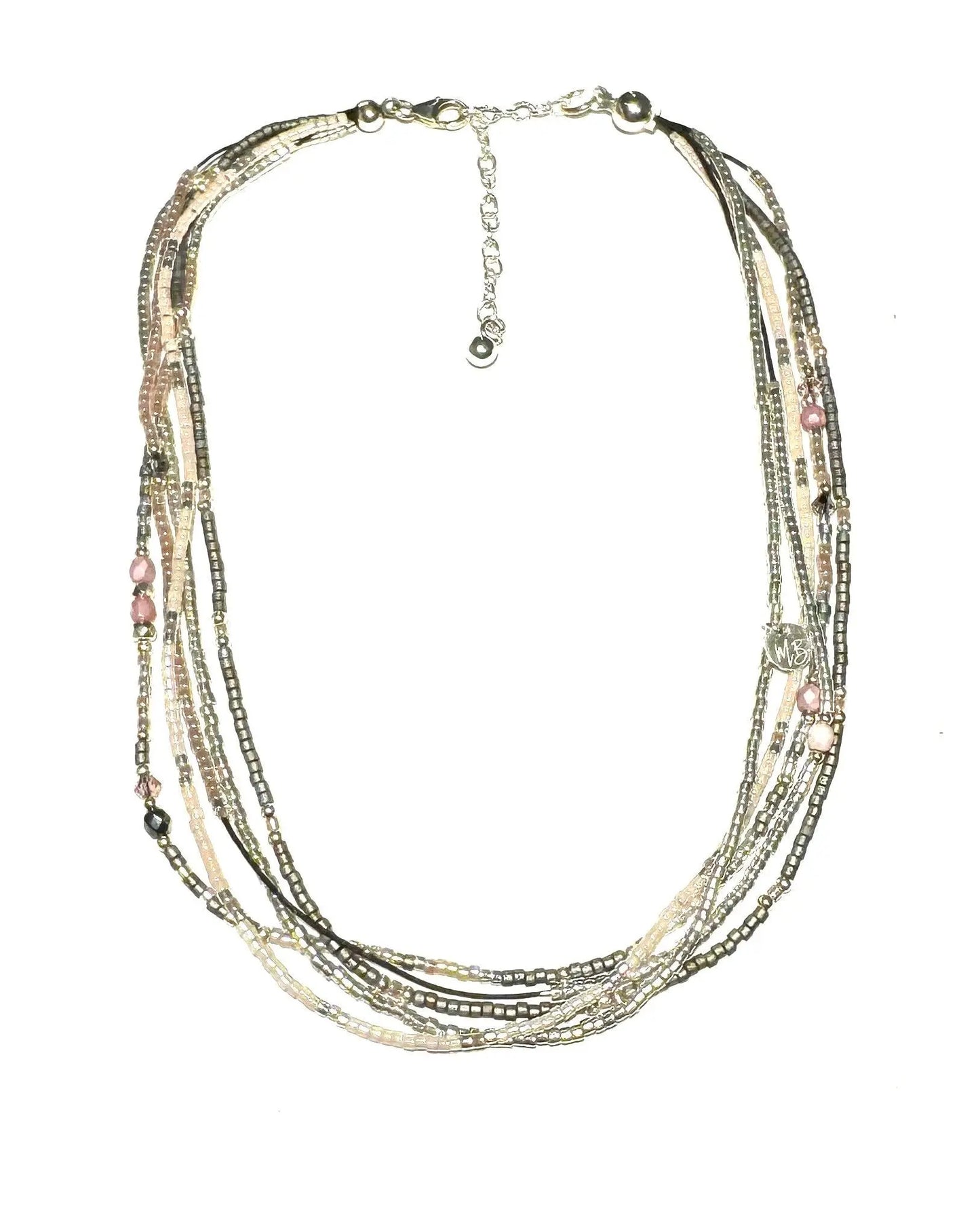 Manchette Multi-Rangs / Collier en argent 925 “Rosalia” - Mahana Bijoux