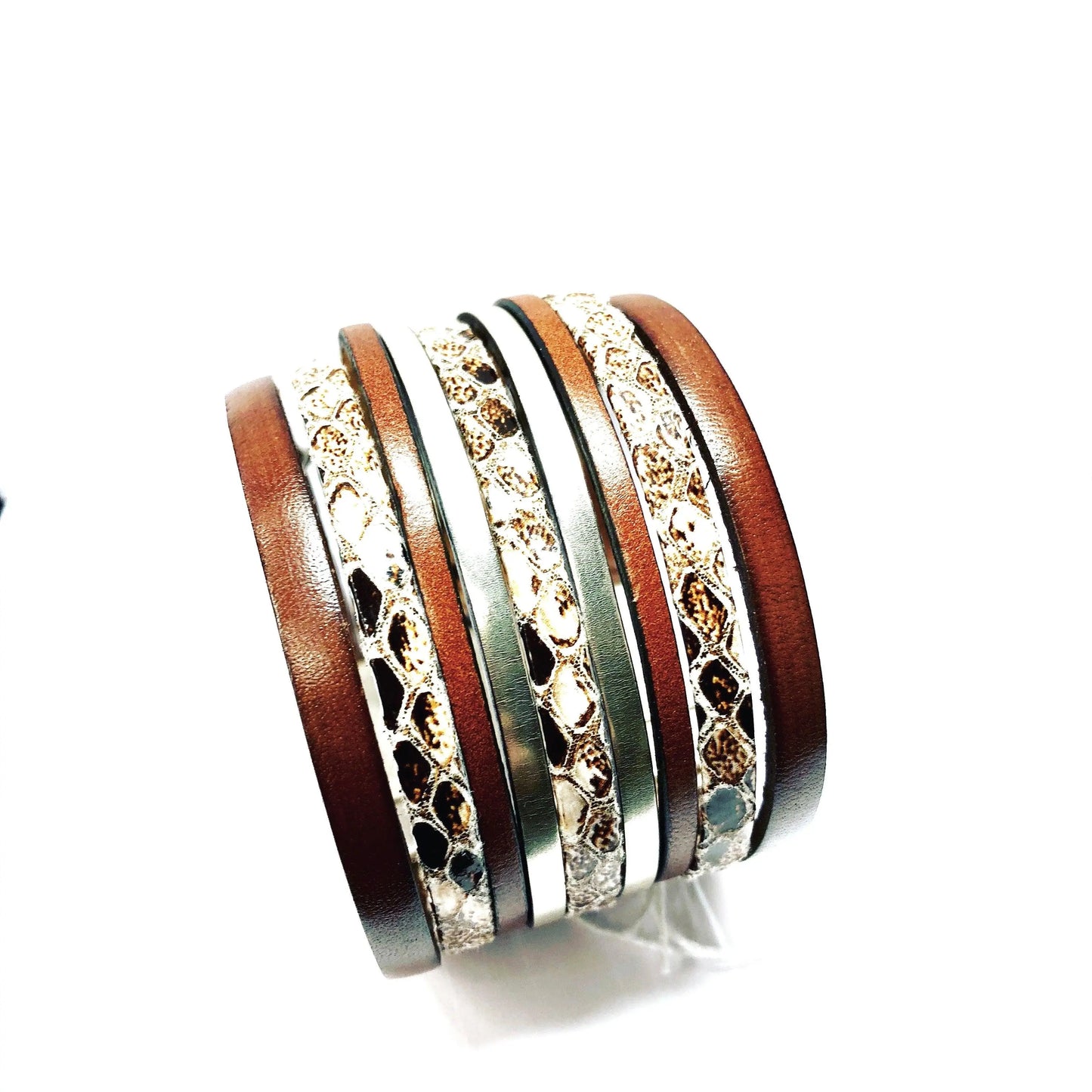 Manchette en cuir Lola - Mahana Bijoux