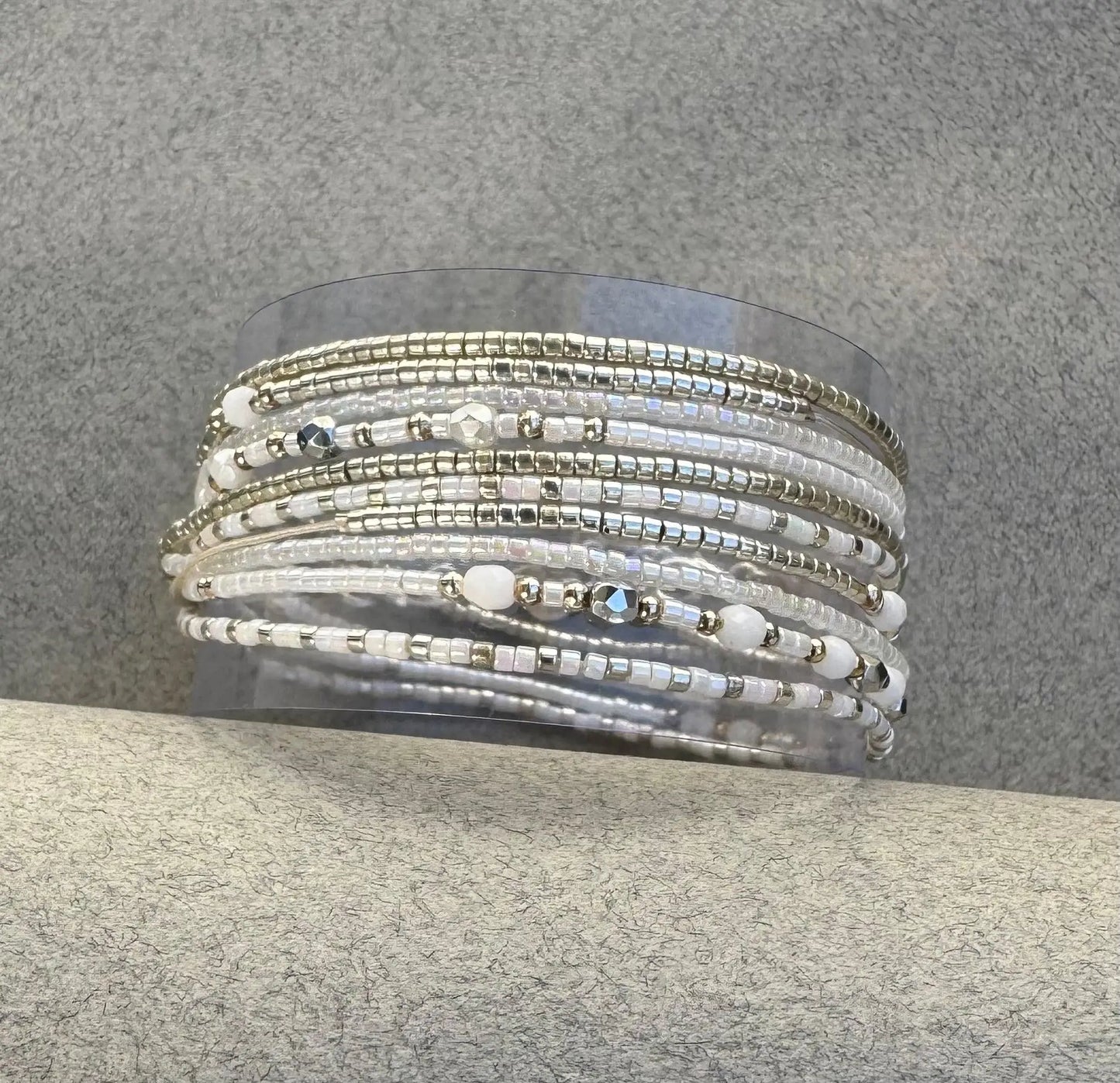 Bracelet multi tours en argent “Gaïa” - Mahana Bijoux