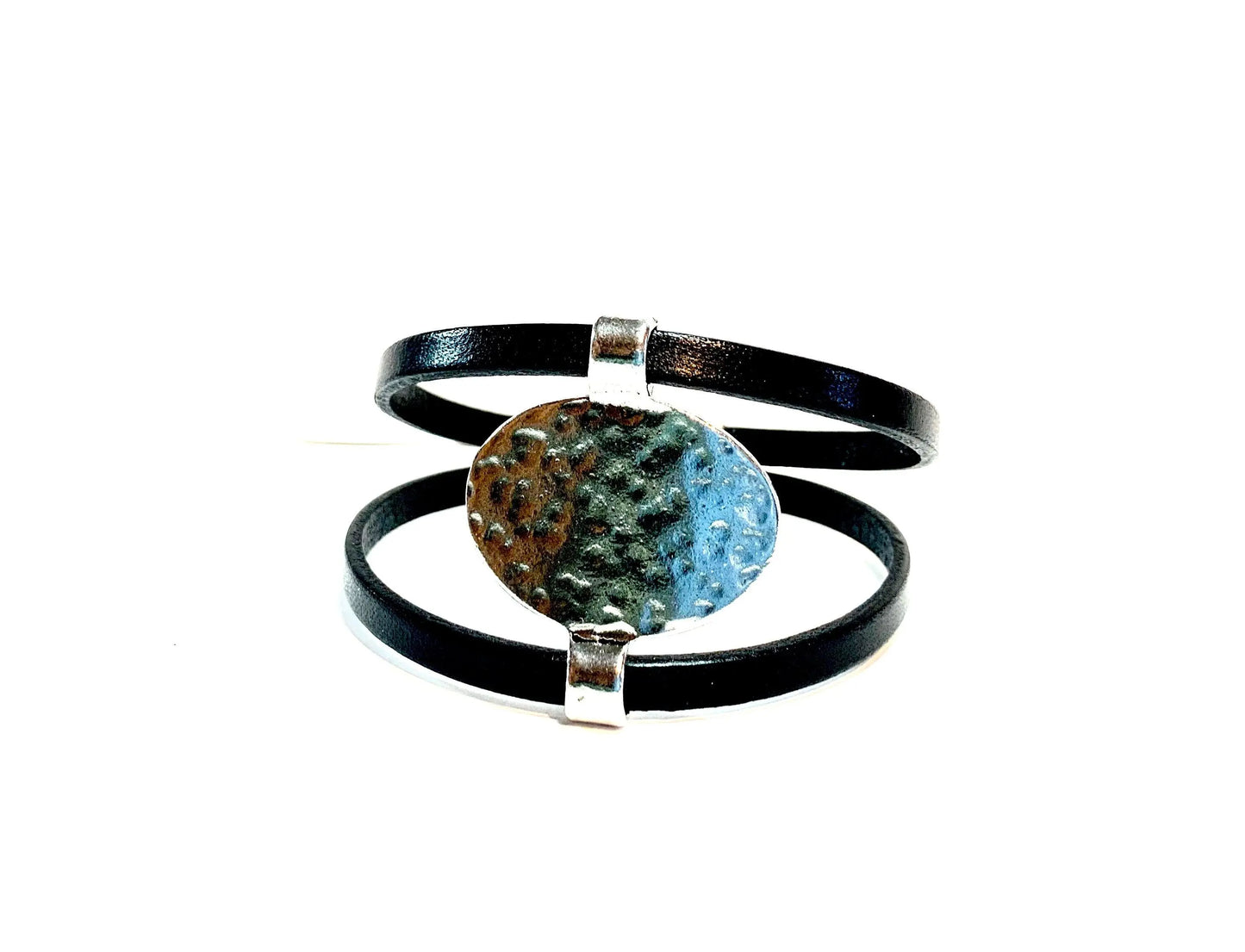 Bracelet en Cuir et Zamack - Mahana Bijoux