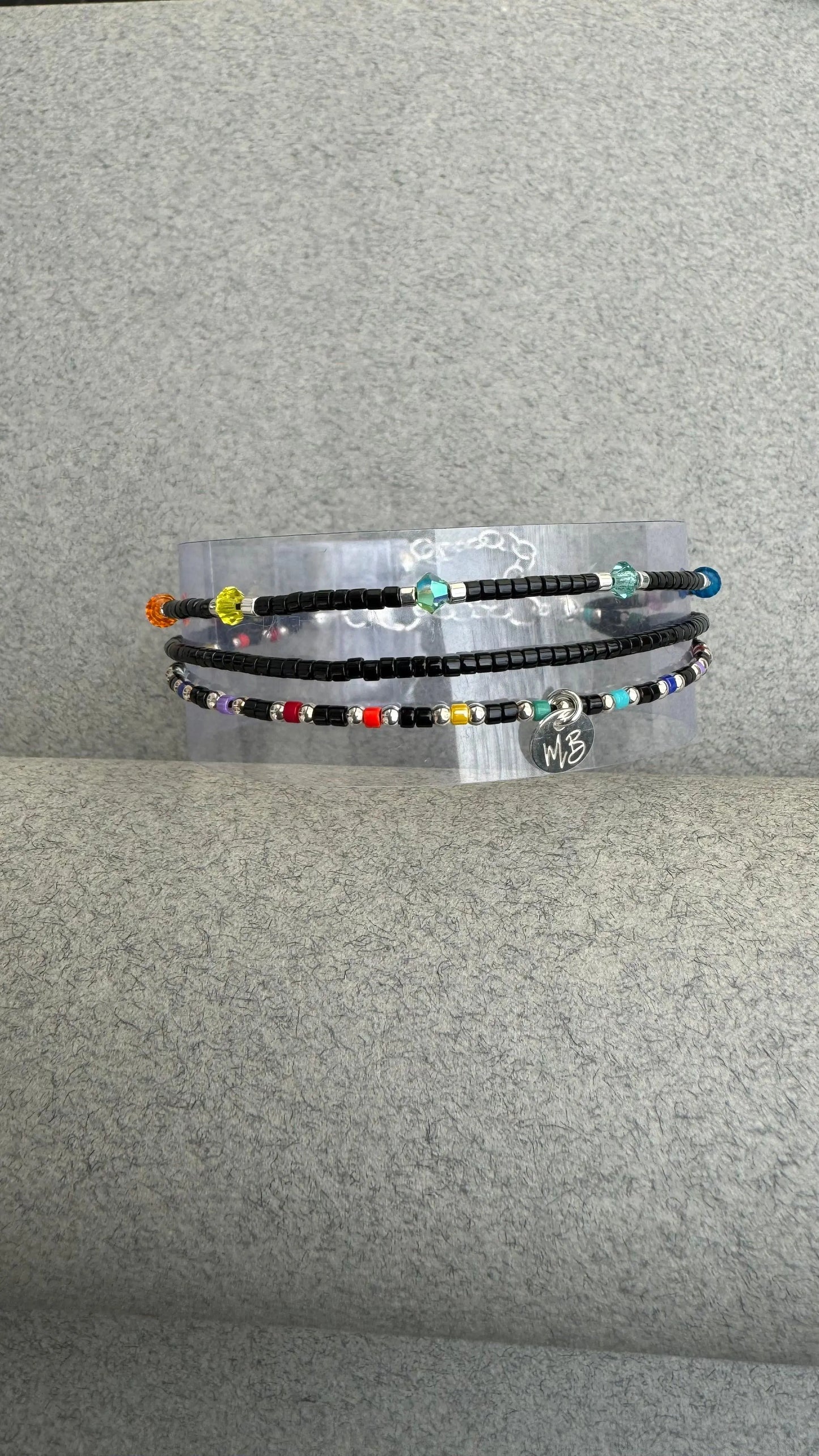 Bracelet 3 rangs en argent 925 “ 7 Chakras ” - Mahana Bijoux