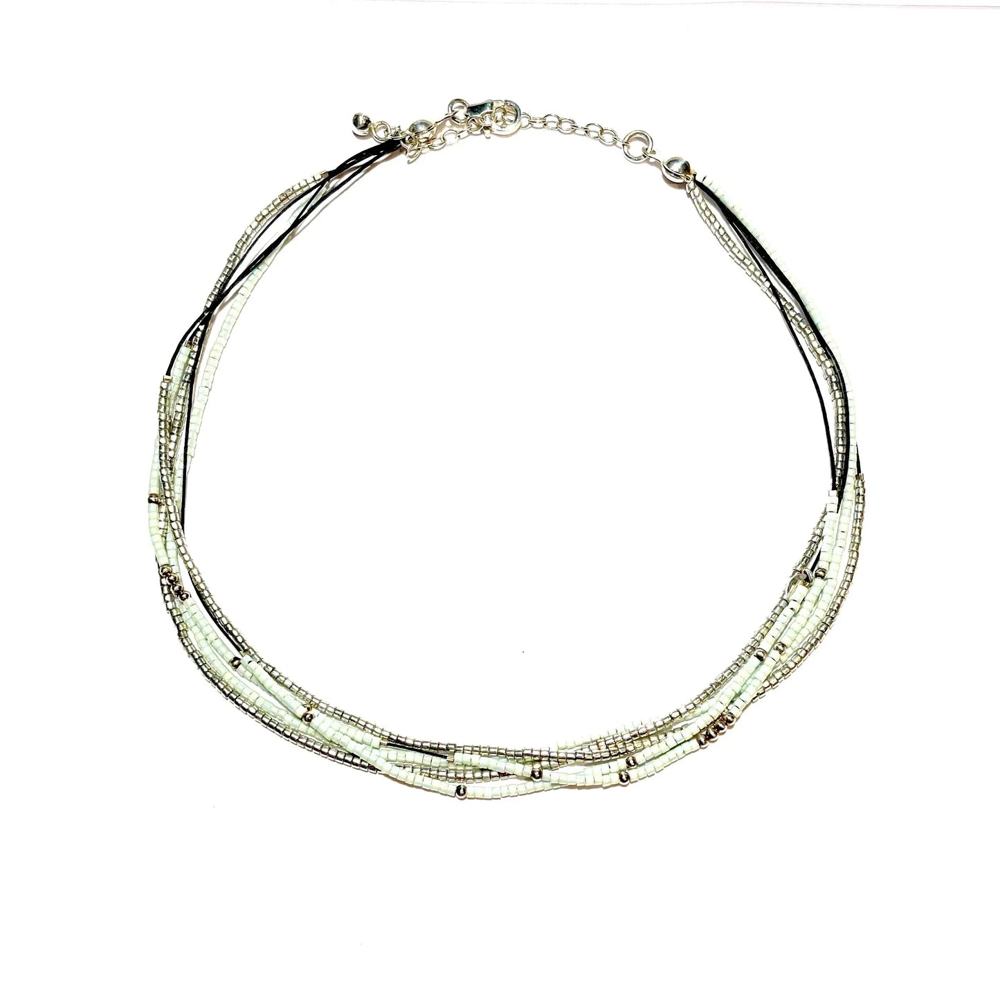 Manchette- Collier en Argent 925 "Le Sweet Mint" - Mahana Bijoux
