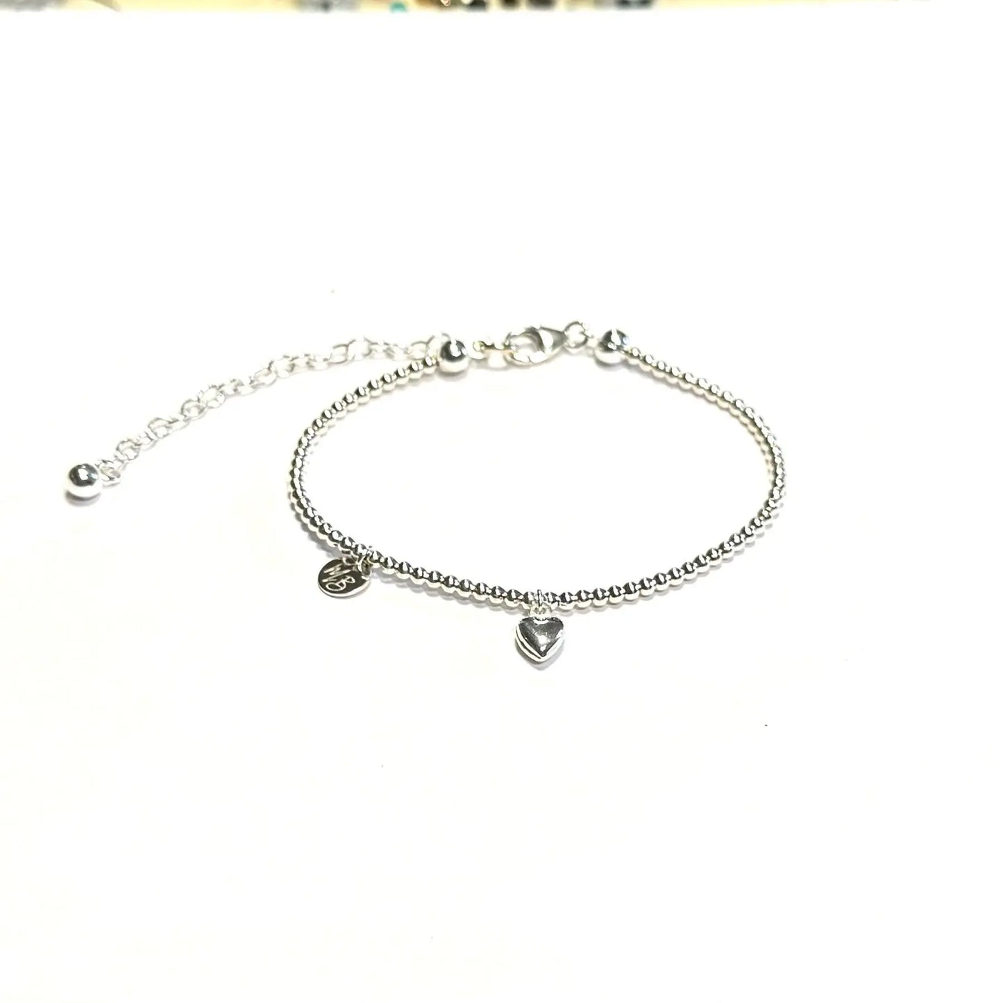 Bracelet en argent 925 et son cœur
