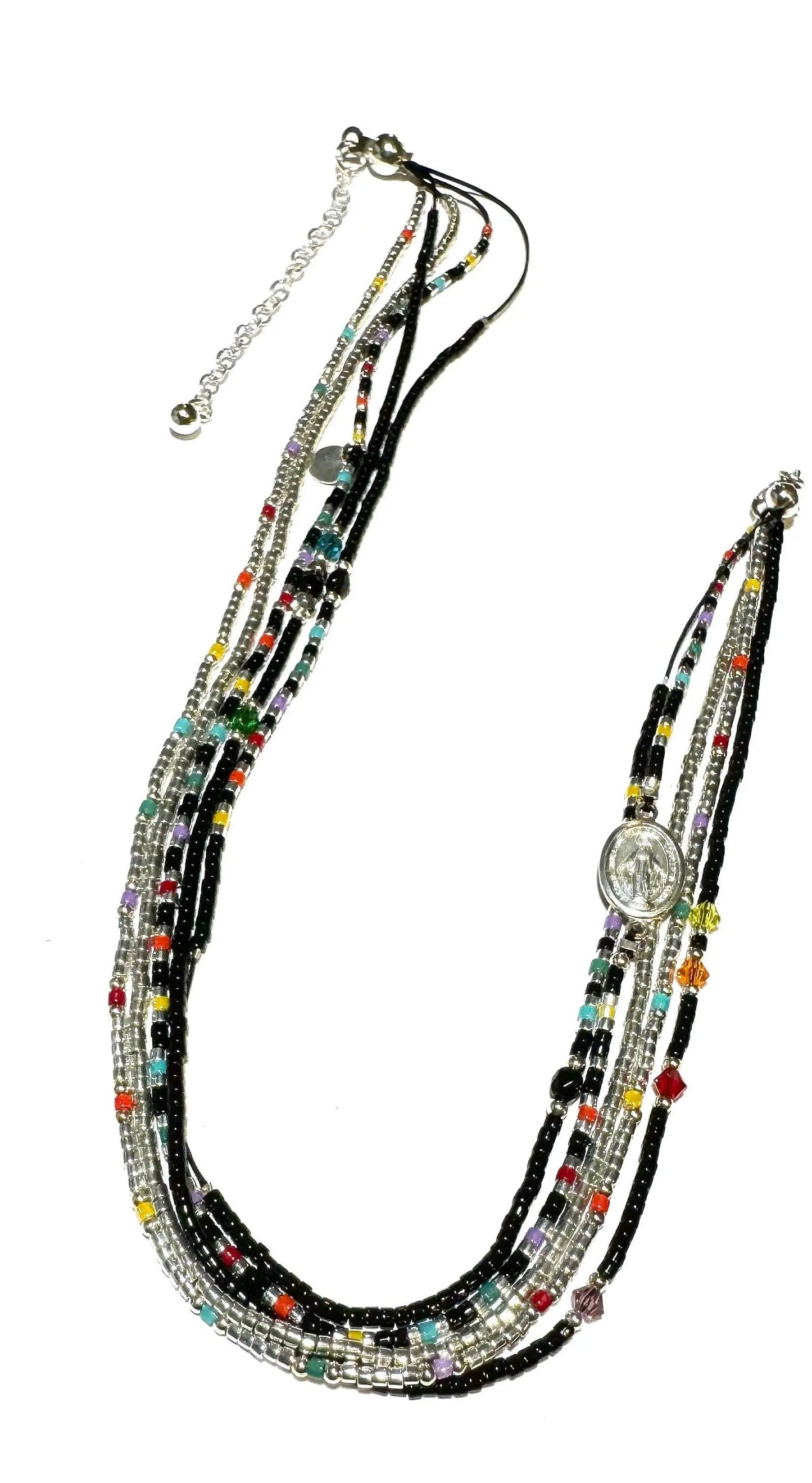 Bracelet multi tours en argent “Rainbow Virgin” - Mahana Bijoux