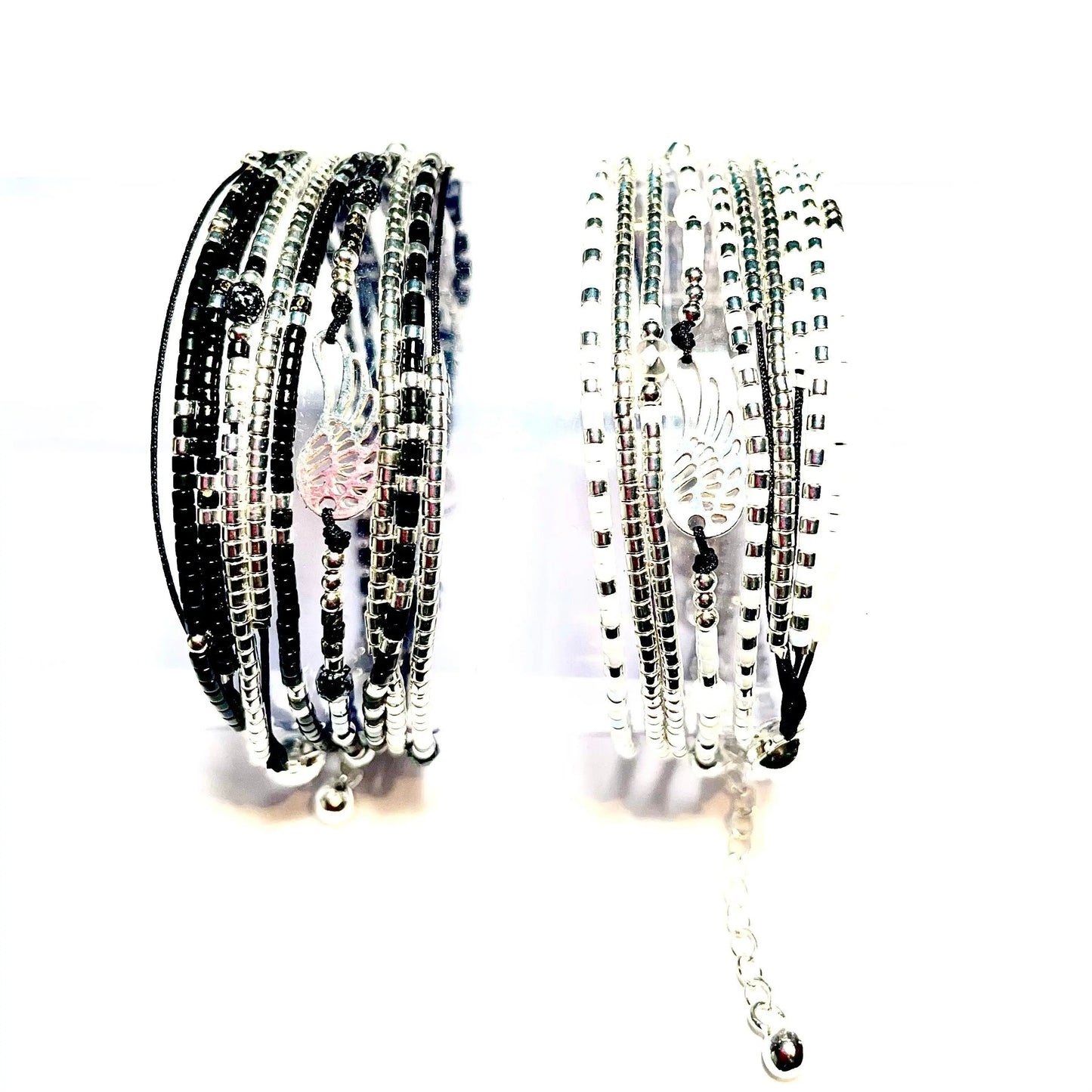 Bracelet Multi rangs “Ange ou Démon” en argent 925 - Mahana Bijoux