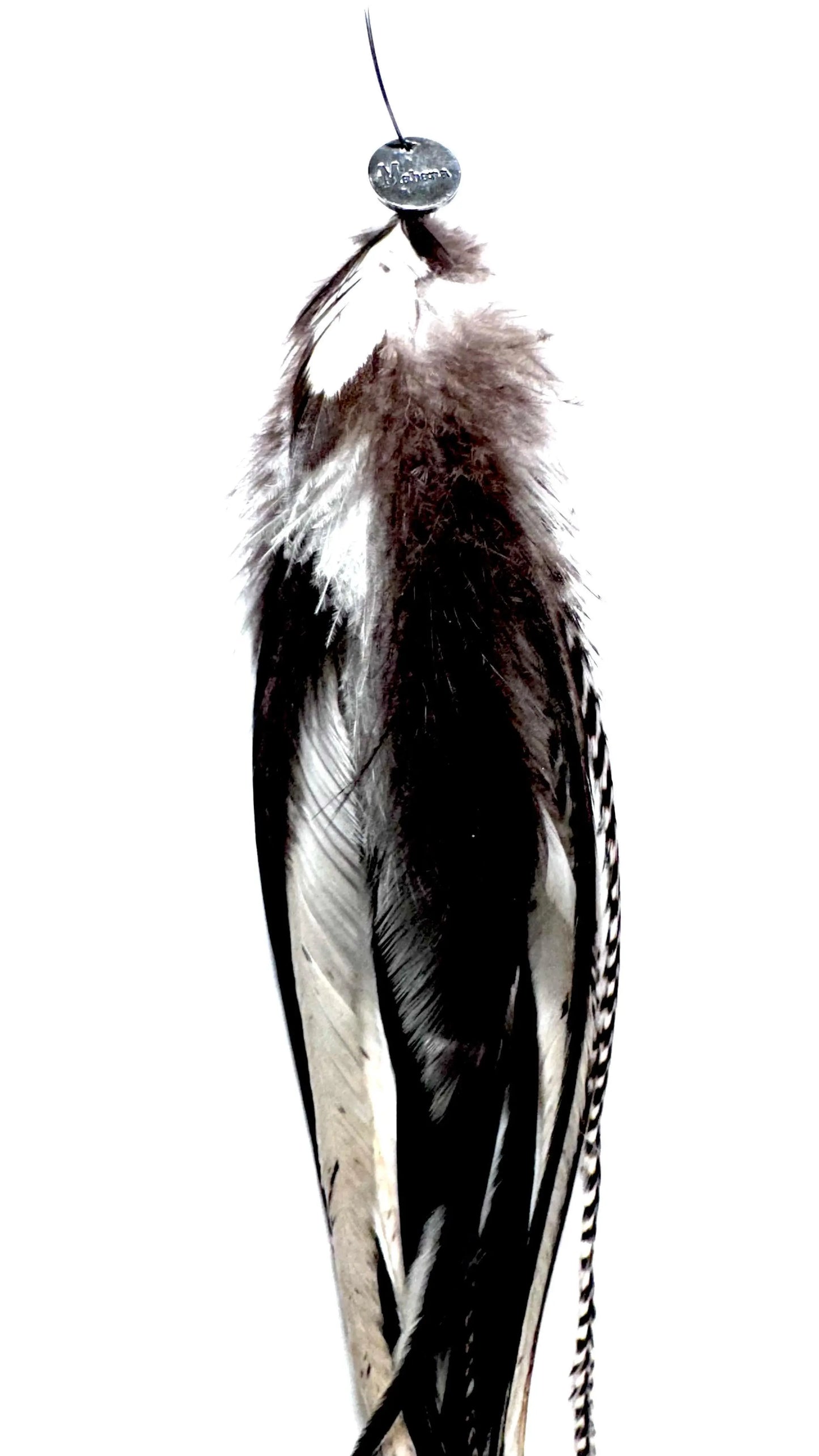 Boucle d'oreille en plumes naturelles XXL - Mahana Bijoux