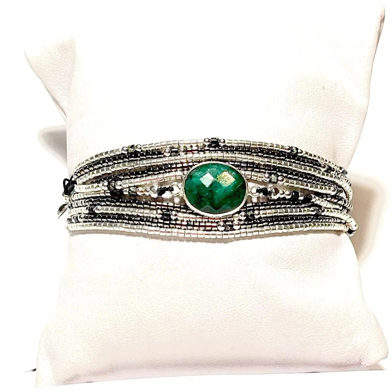 Bracelet multi tours en argent 925 “Esmée ” - Mahana Bijoux