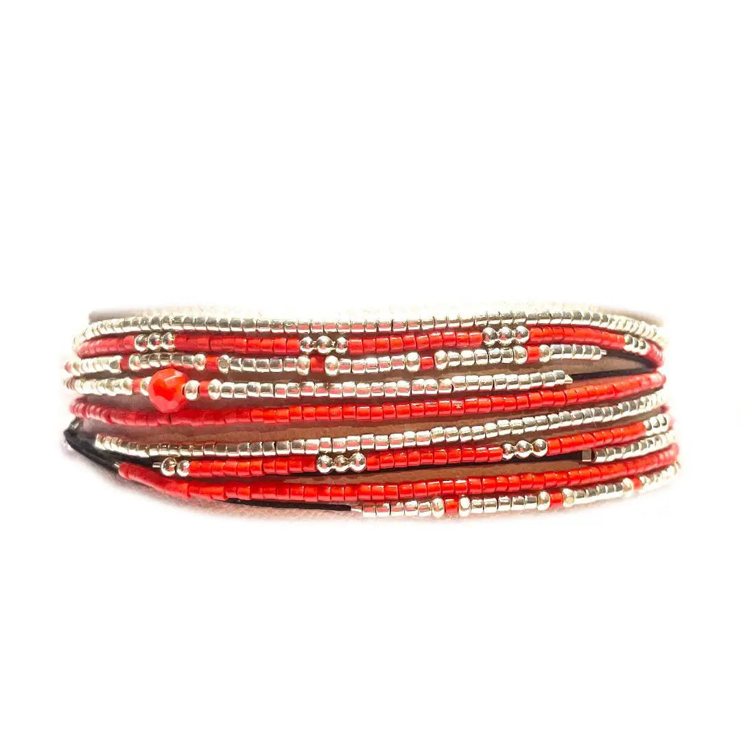 Manchette multi rangs en Argent 925 "Le DAIQUIRI " - Mahana Bijoux