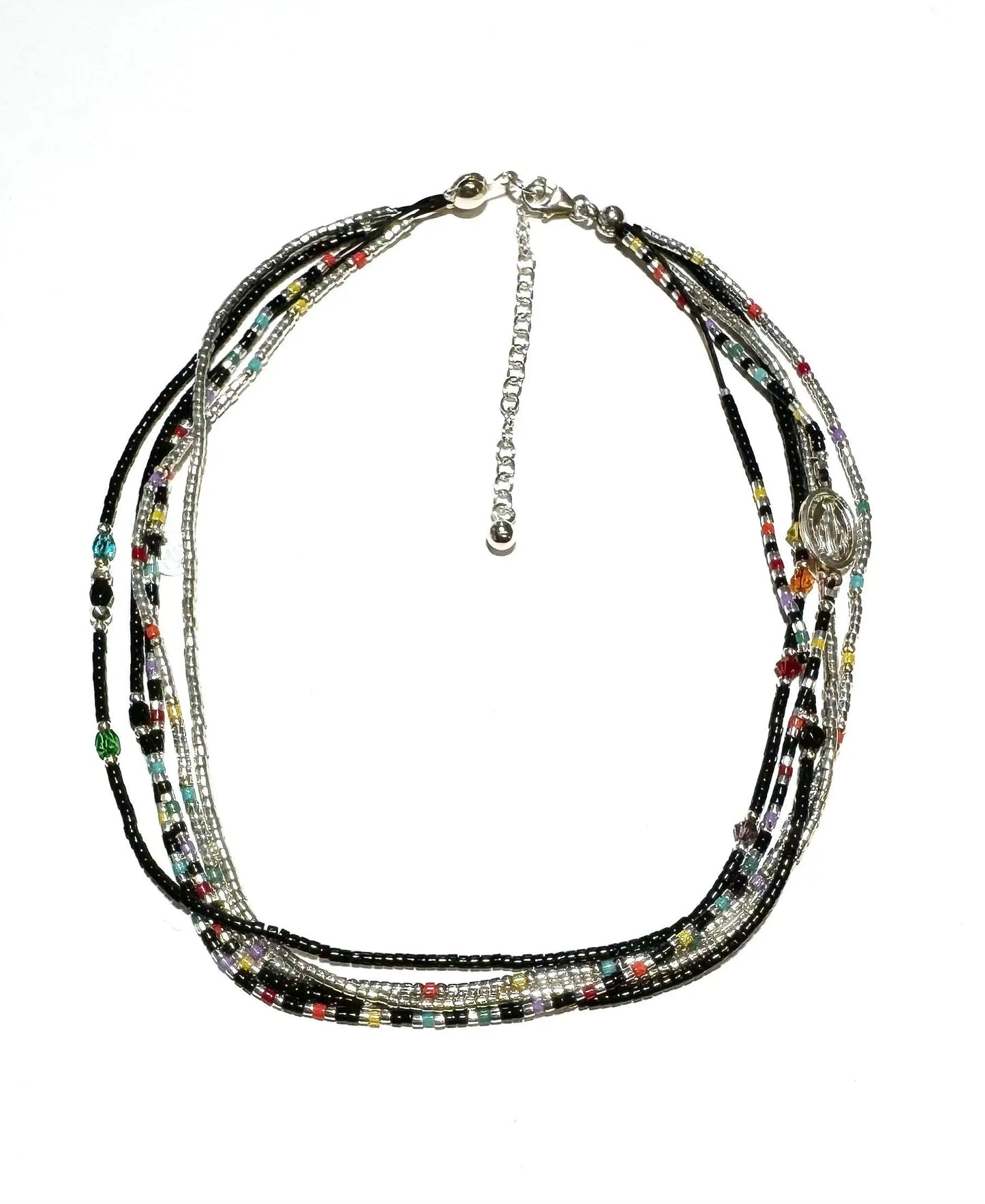 Bracelet multi tours en argent “Rainbow Virgin” - Mahana Bijoux