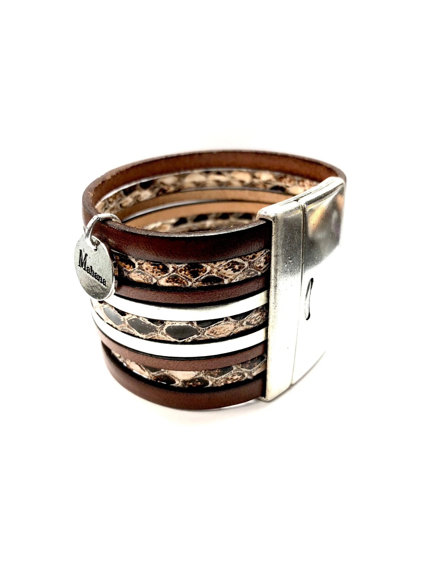 Manchette en cuir Lola - Mahana Bijoux