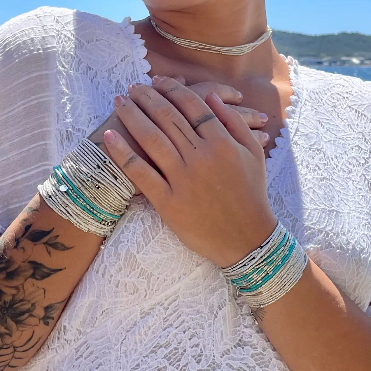 Manchette multi tours en argent 925 "Le Bali" - Mahana Bijoux