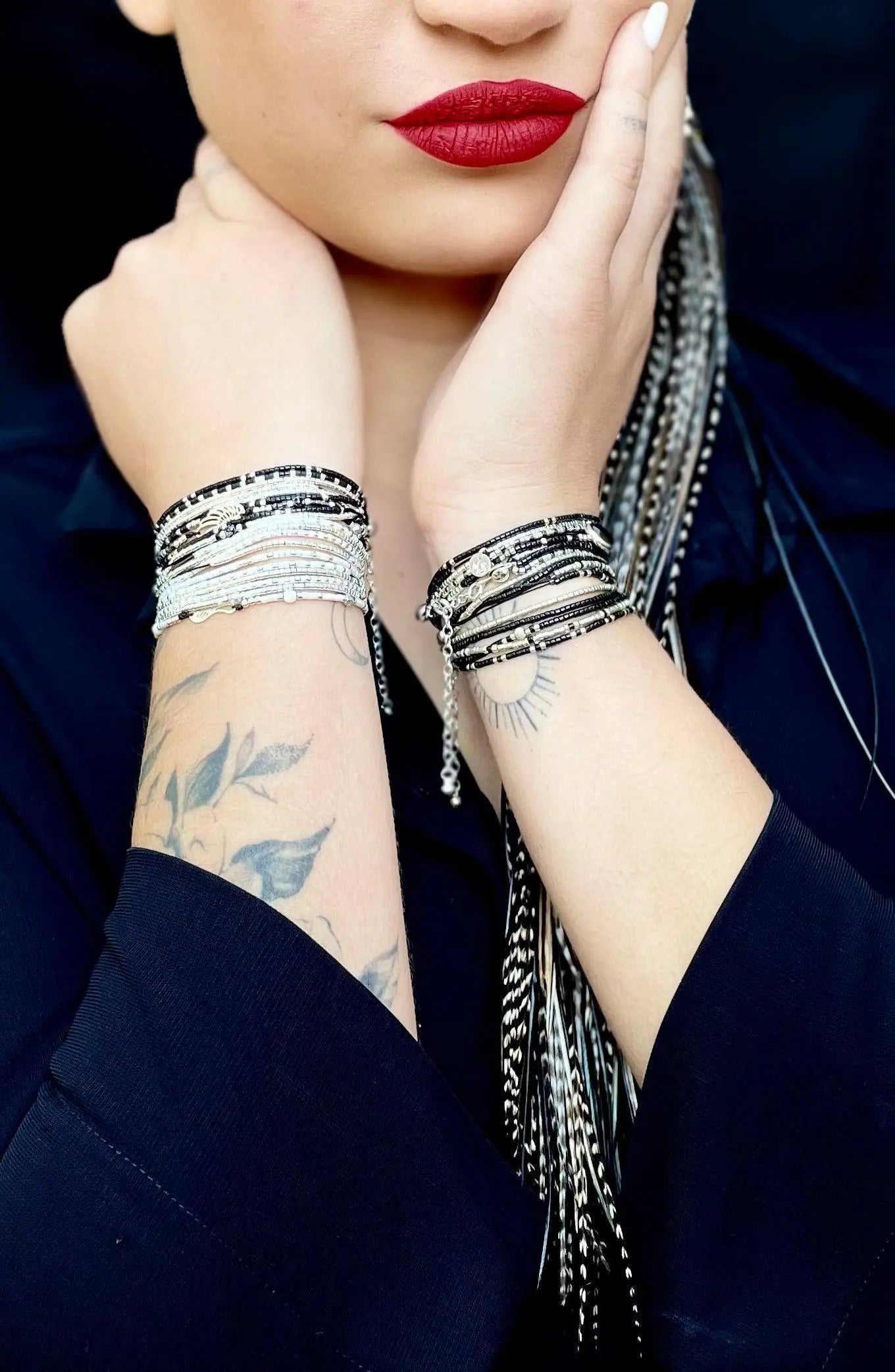 Bracelet Multi rangs “Ange ou Démon” en argent 925 - Mahana Bijoux