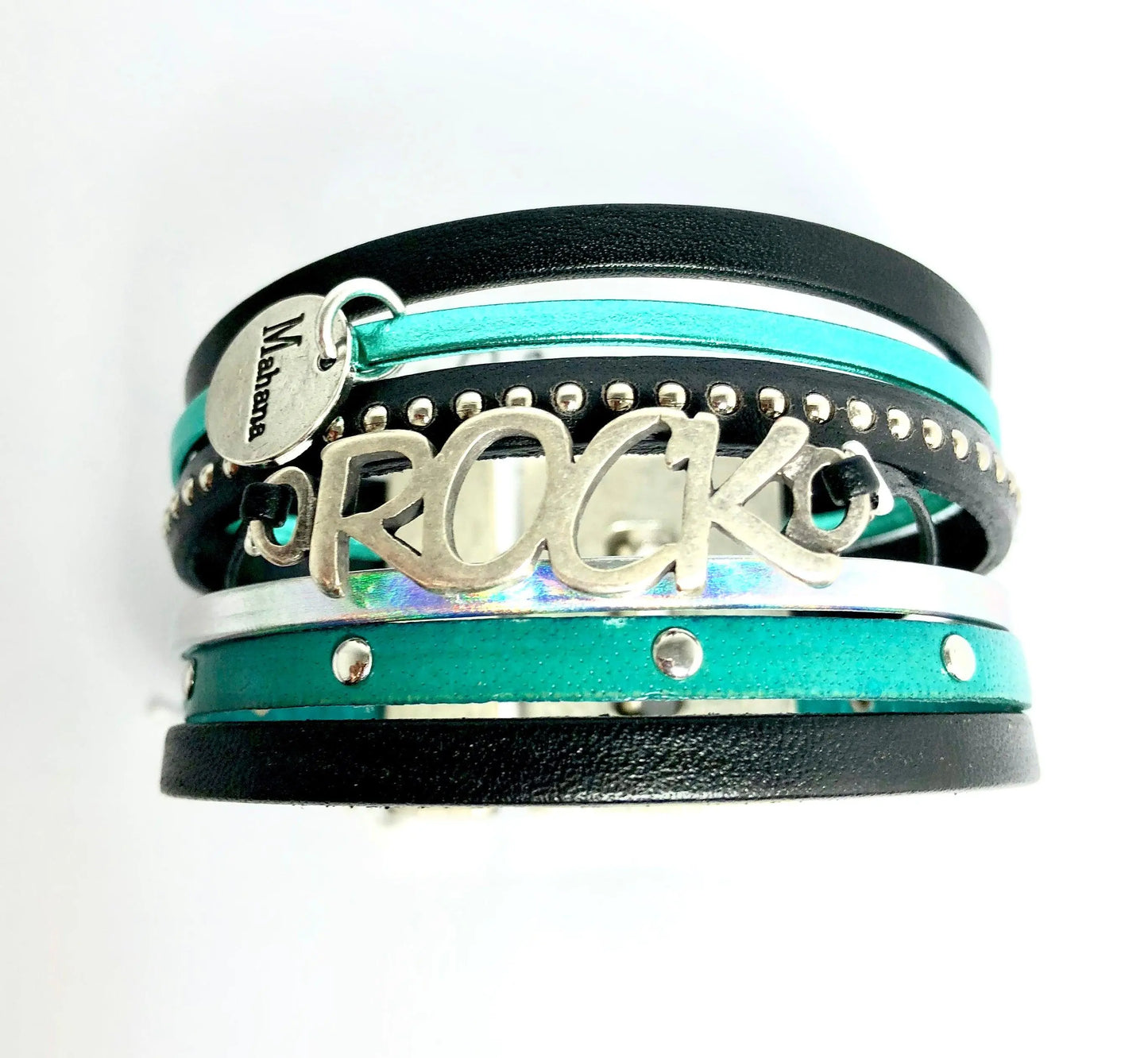Manchette en cuir Collection Rock Attitude - Mahana Bijoux