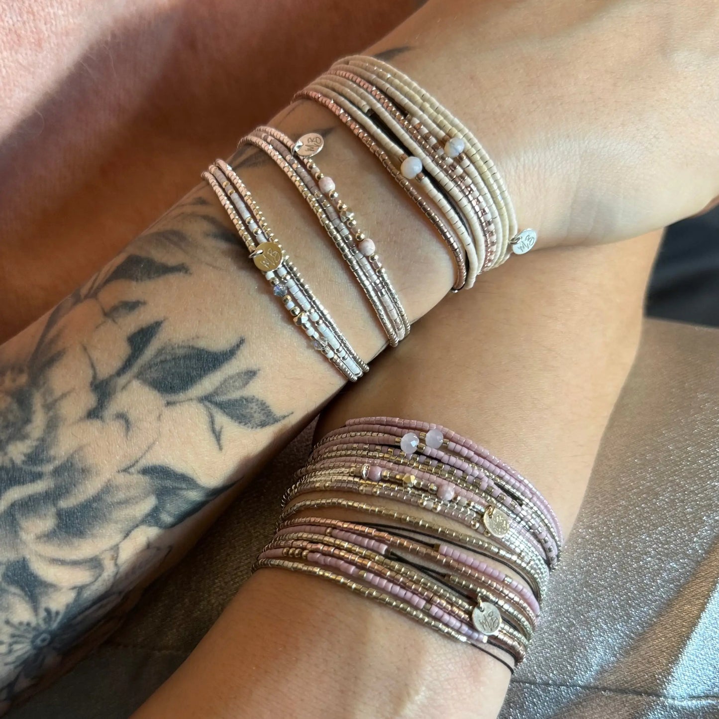 Manchette multi tours en Argent 925 "La Rosa" - Mahana Bijoux