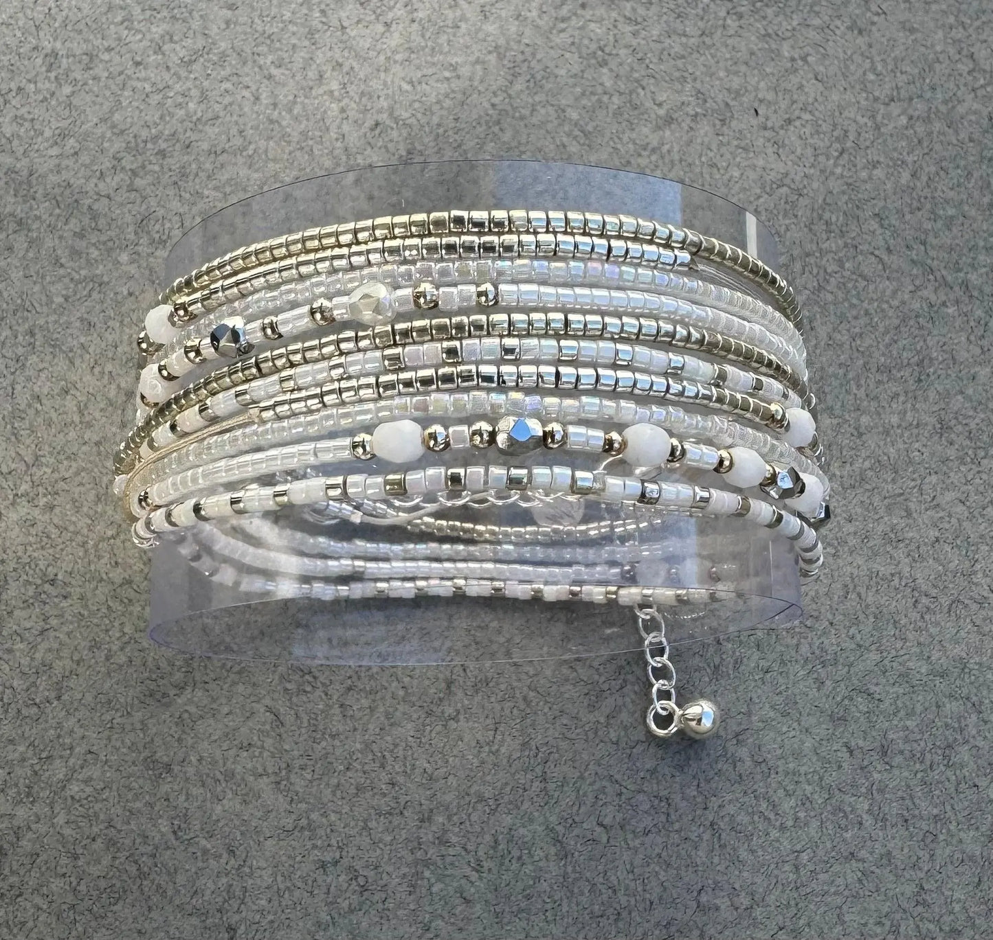 Bracelet multi tours en argent “Gaïa” - Mahana Bijoux