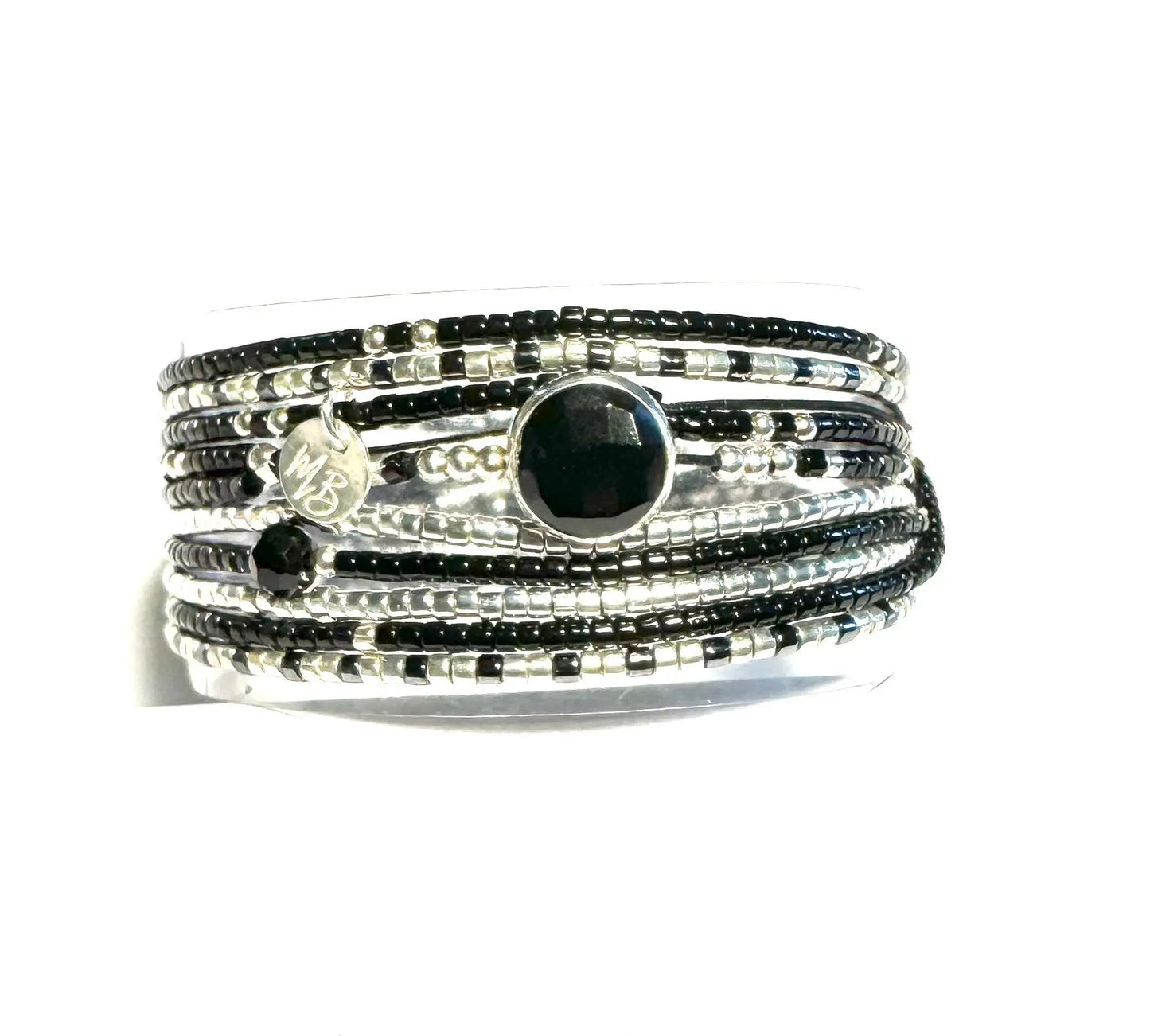 Manchette Multi rangs en argent 925"La Rita H"