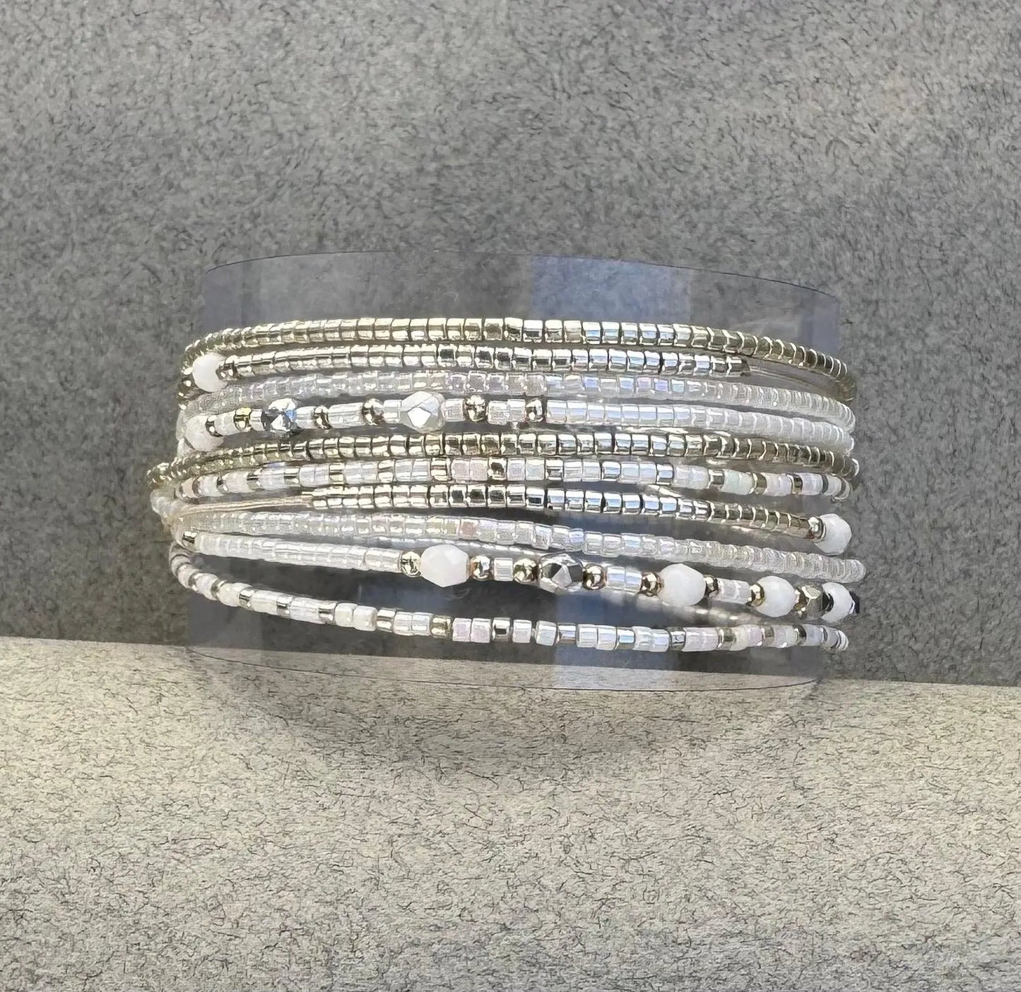 Bracelet multi tours en argent “Gaïa” - Mahana Bijoux