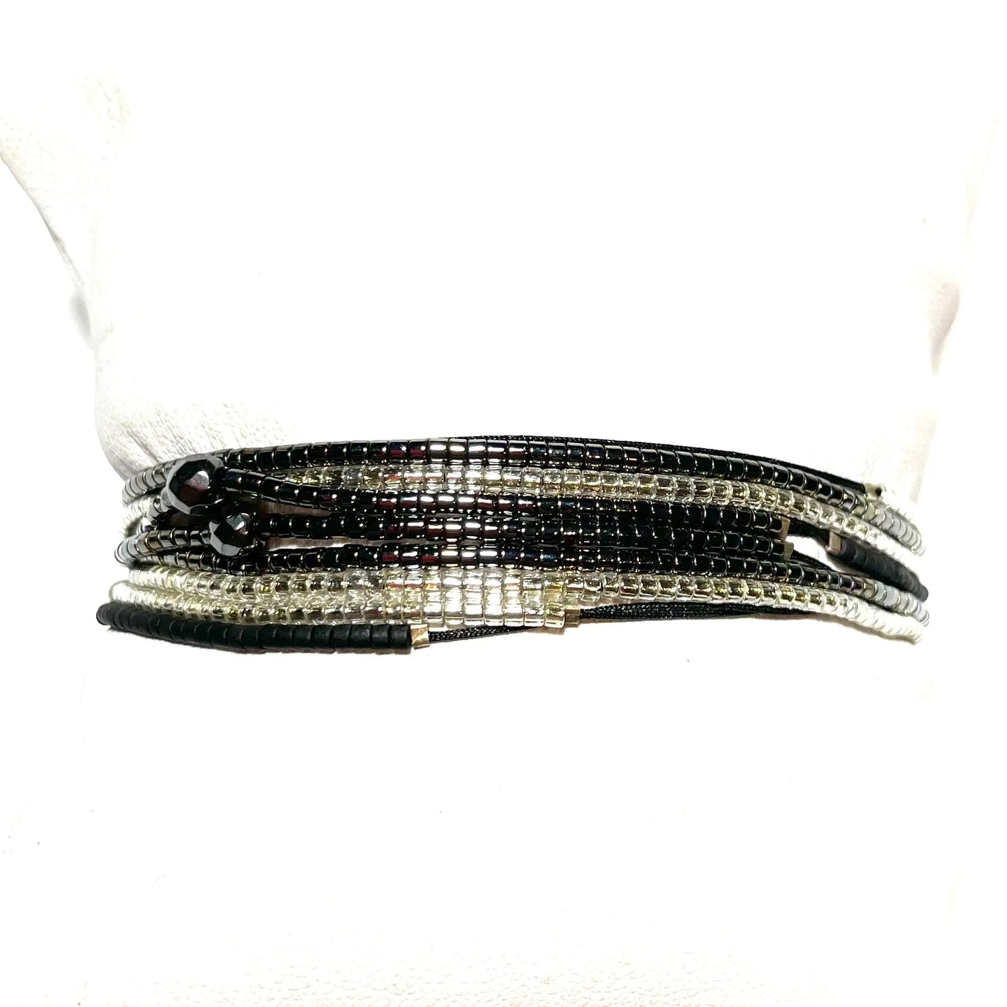 Manchette multi tours en Argent 925 "le Smoky" - Mahana Bijoux