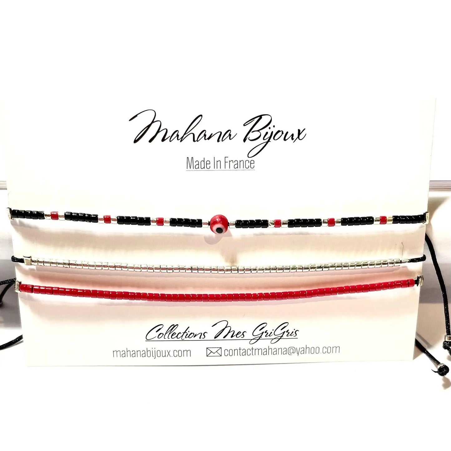Carte 3 bracelets “Felicia” en argent 925 - Mahana Bijoux