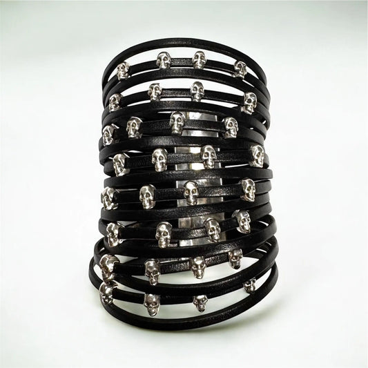 ETERNAL SPARK manchette en cuir 6 cm
(Collection Les Âmes Vagabondes)