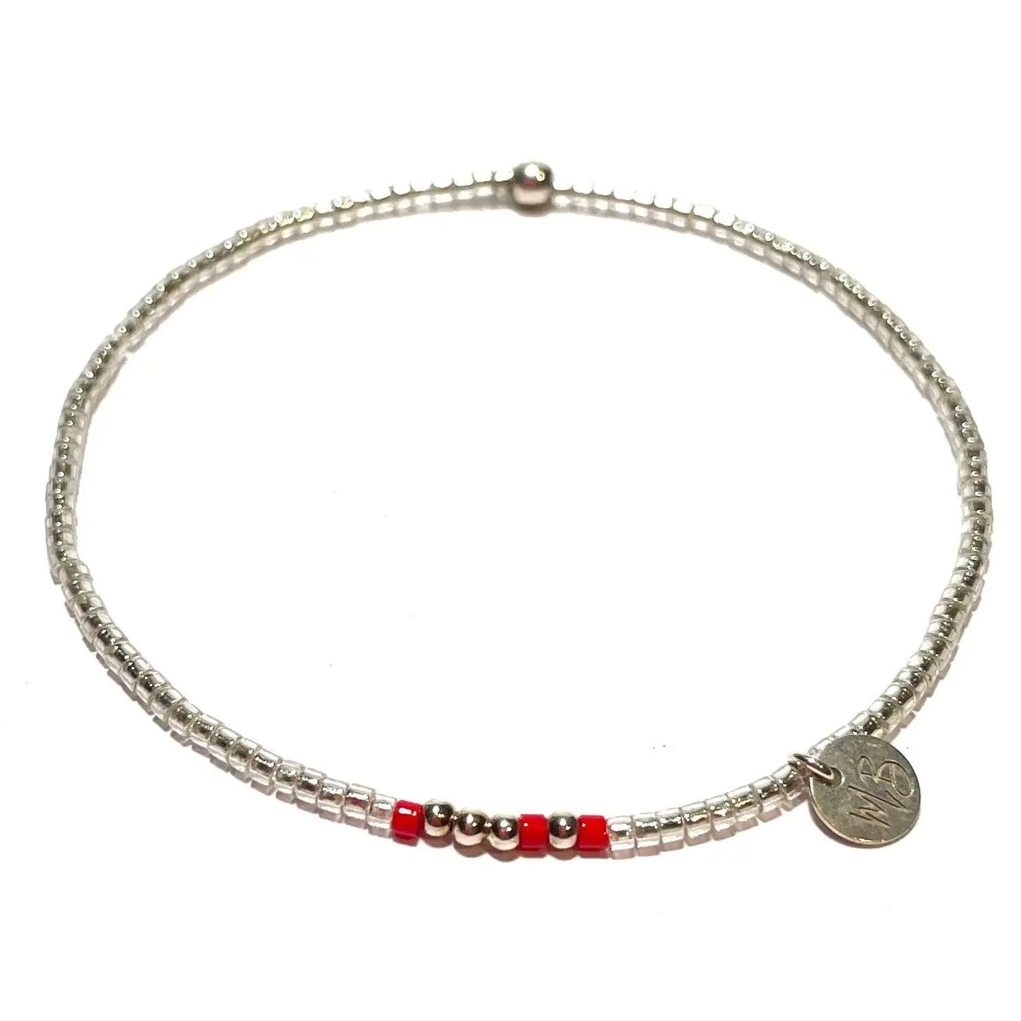 Bracelet Elastique Argent 925 Red - Mahana Bijoux