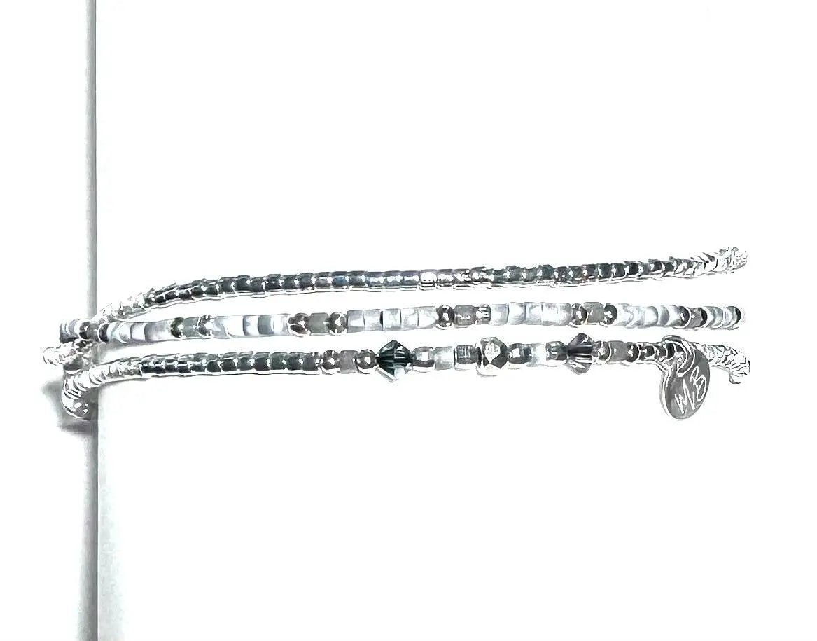 Bracelet 3 rangs en argent 925 “Alba ” - Mahana Bijoux