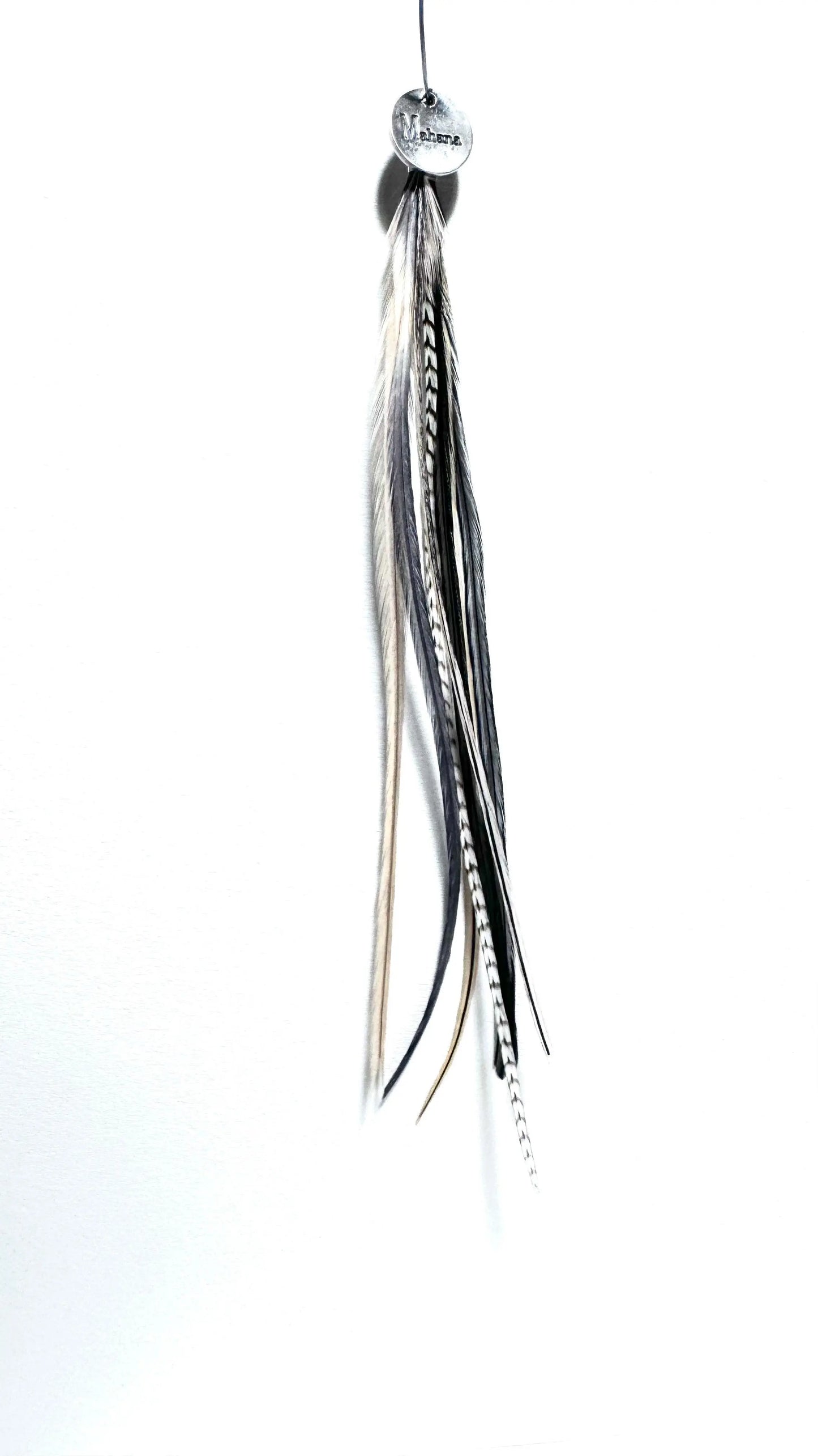 Boucle d’oreille en plumes naturelles - Mahana Bijoux