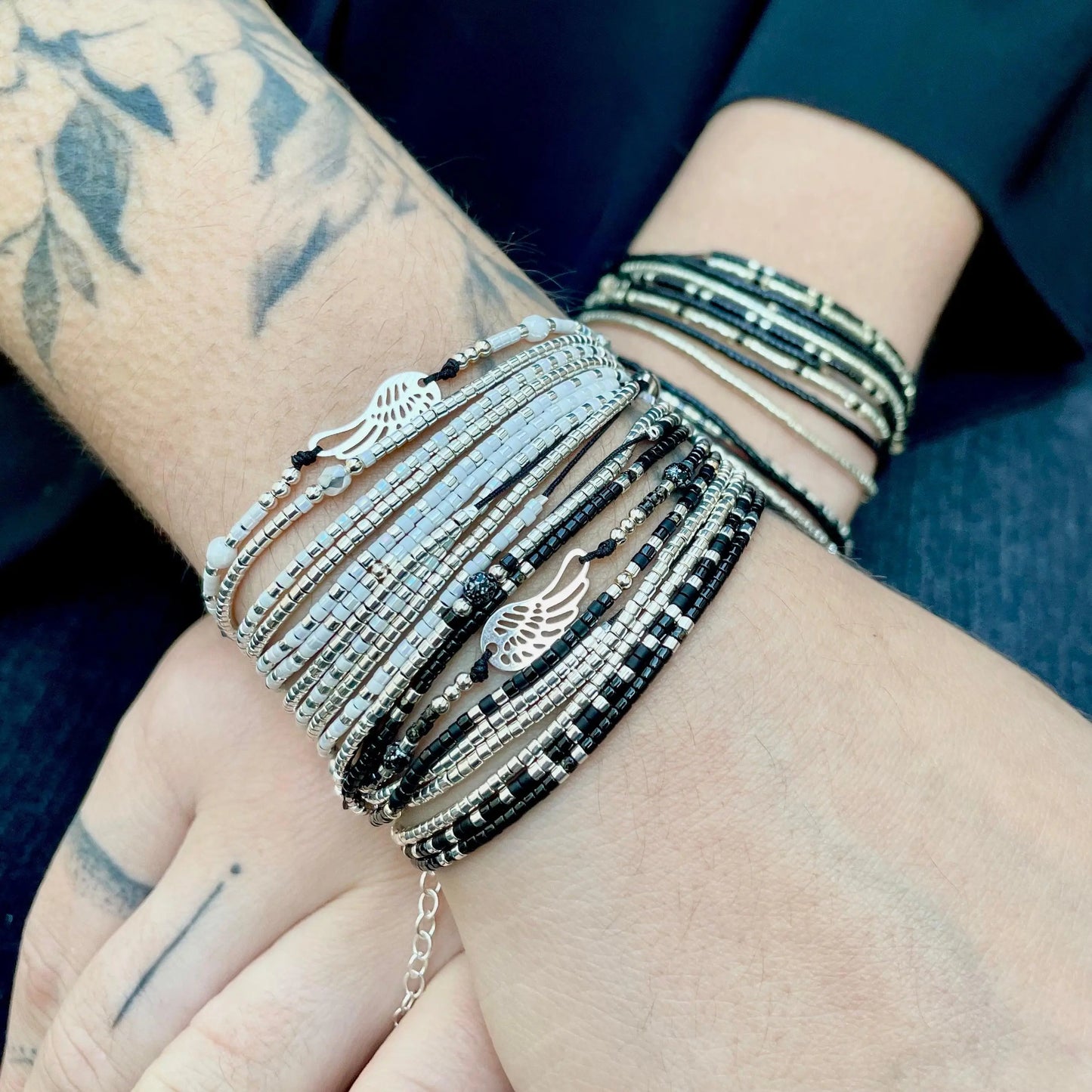 Bracelet Multi rangs “Ange ou Démon” en argent 925 - Mahana Bijoux