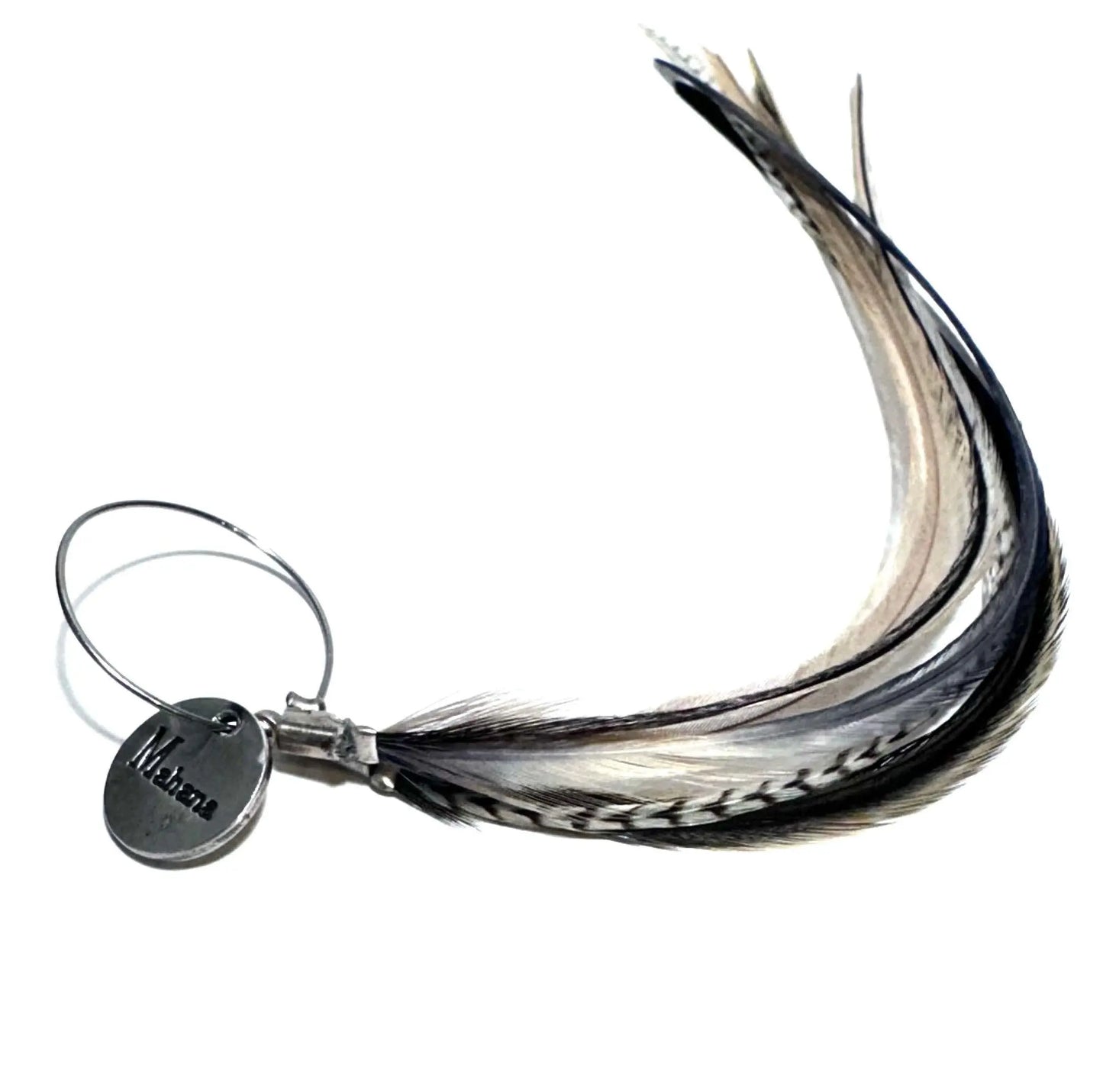 Boucle d’oreille en plumes naturelles - Mahana Bijoux