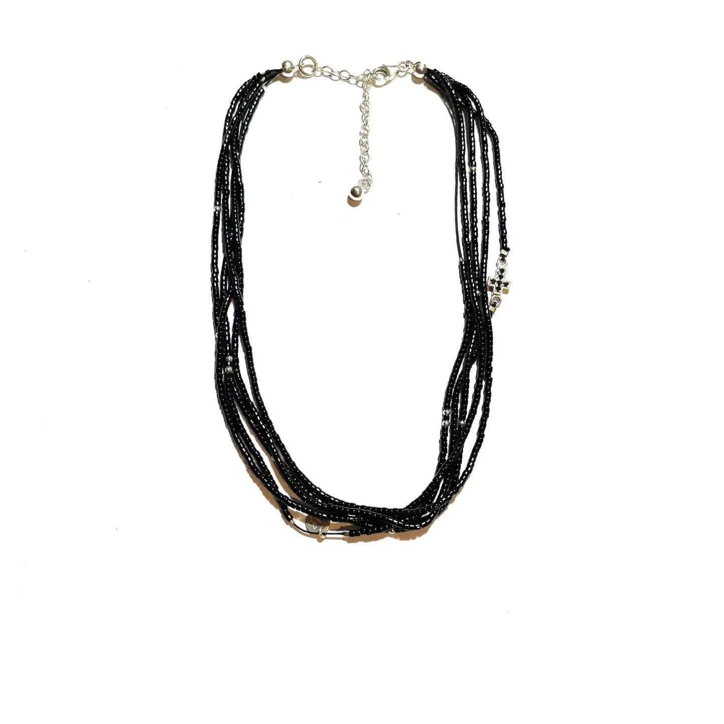 Bracelet multi tours croix en argent 925 “Lourdes” - Mahana Bijoux