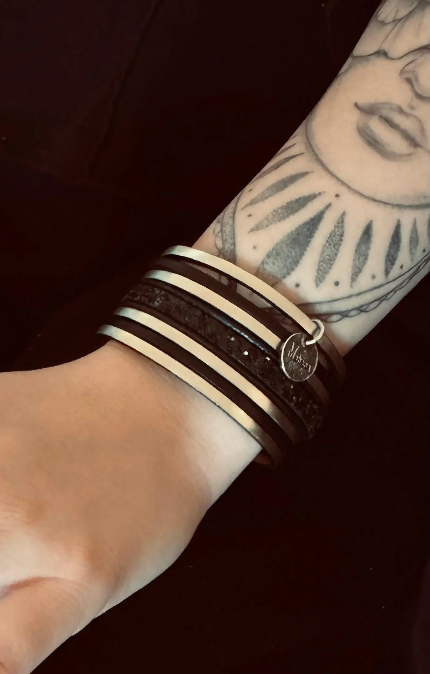 Manchette | Bracelet en cuir Dita - Mahana Bijoux