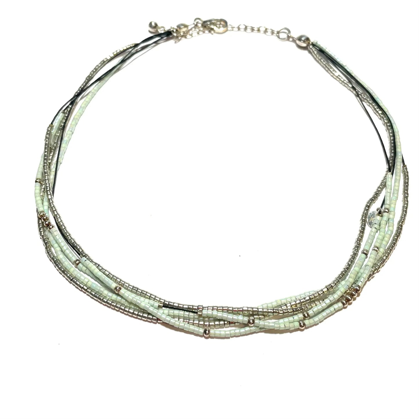 Manchette- Collier en Argent 925 "Le Sweet Mint" - Mahana Bijoux