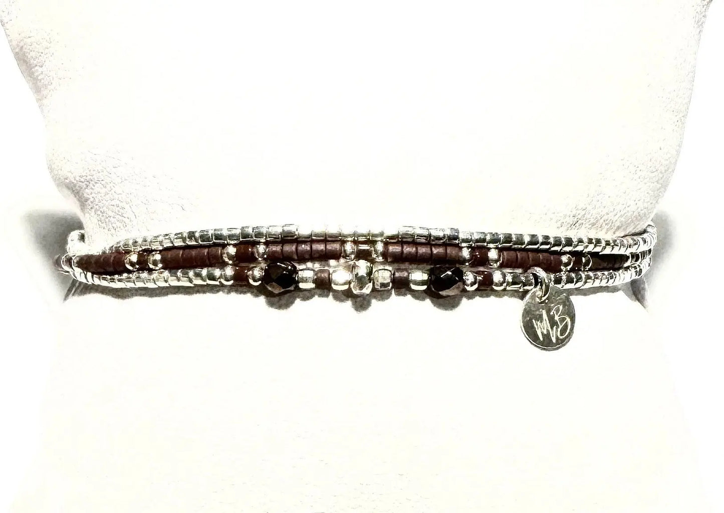 Bracelet 3 rangs en Argent 925 “Coffee” - Mahana Bijoux