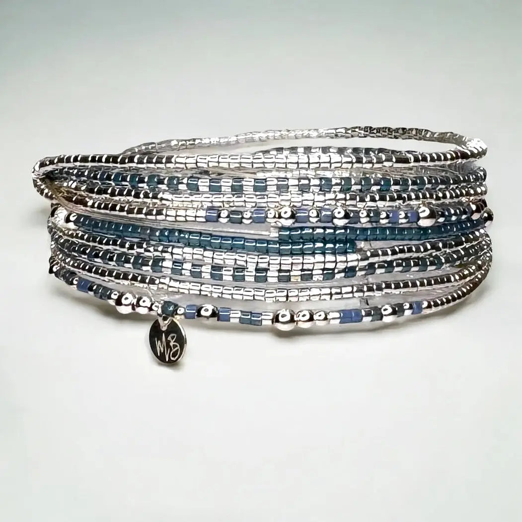 Bracelet Célestéa Elyra Boréa en argent 925 et perles Miyuki – L’éclat des aurores boréales