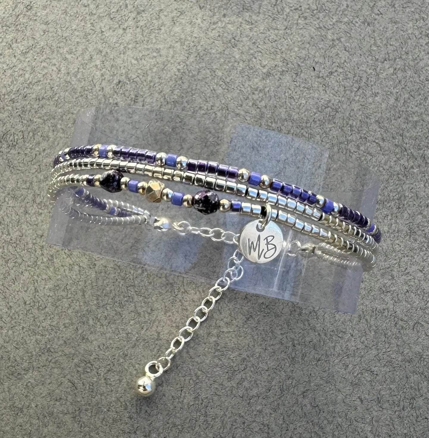 Bracelet 3 rangs en argent 925 “Violetta” - Mahana Bijoux