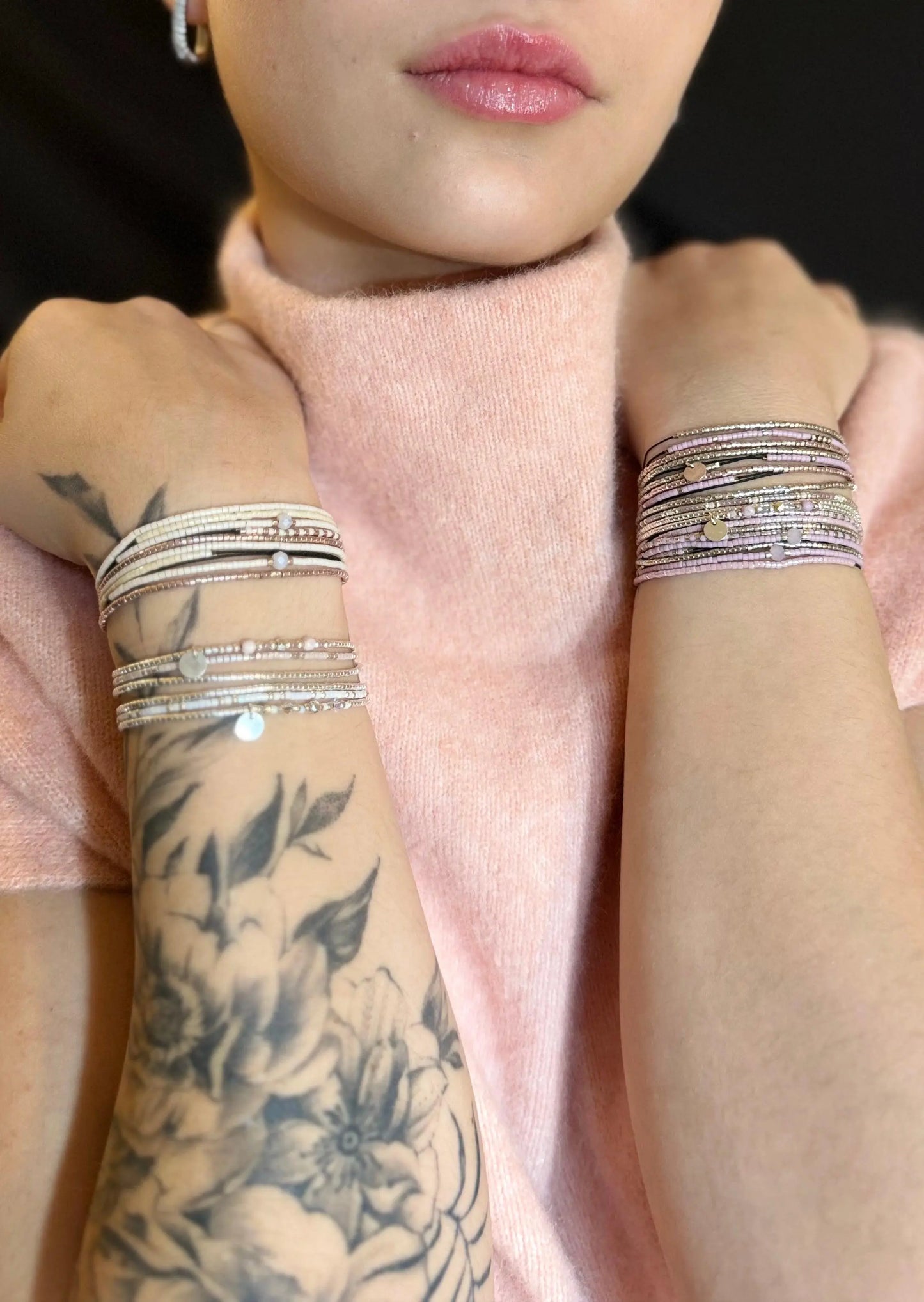 Manchette multi tours en Argent 925 “Le Hailey” - Mahana Bijoux