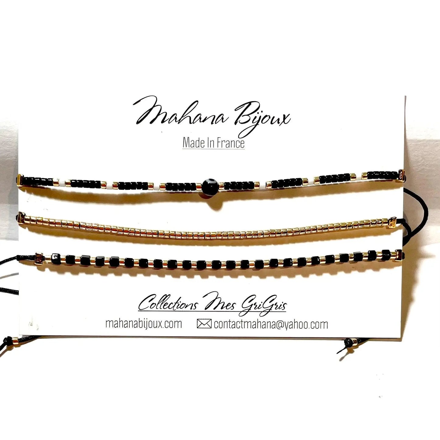 Carte 3 Bracelets en argent 925 “Karma” - Mahana Bijoux