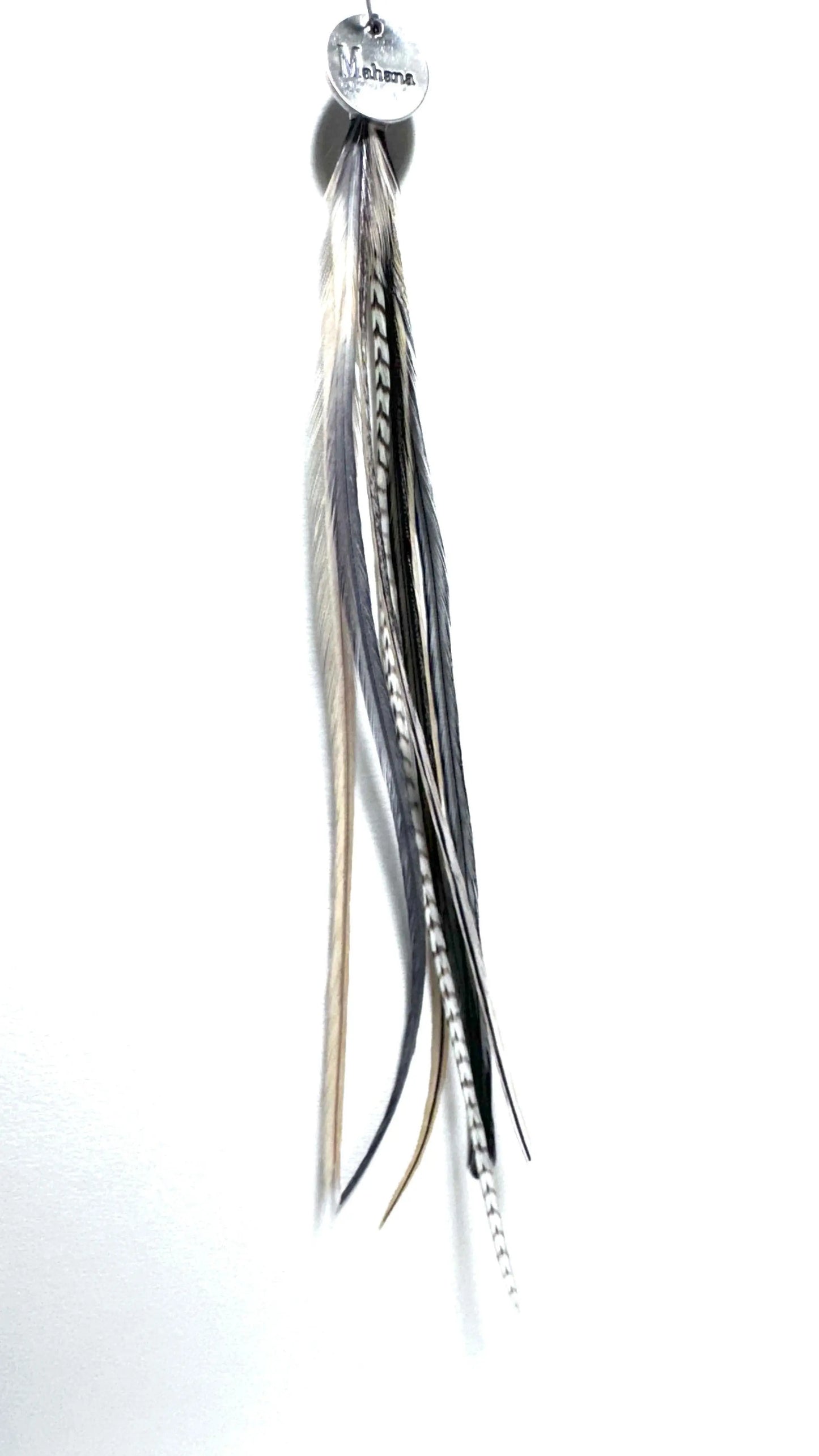 Boucle d’oreille en plumes naturelles - Mahana Bijoux