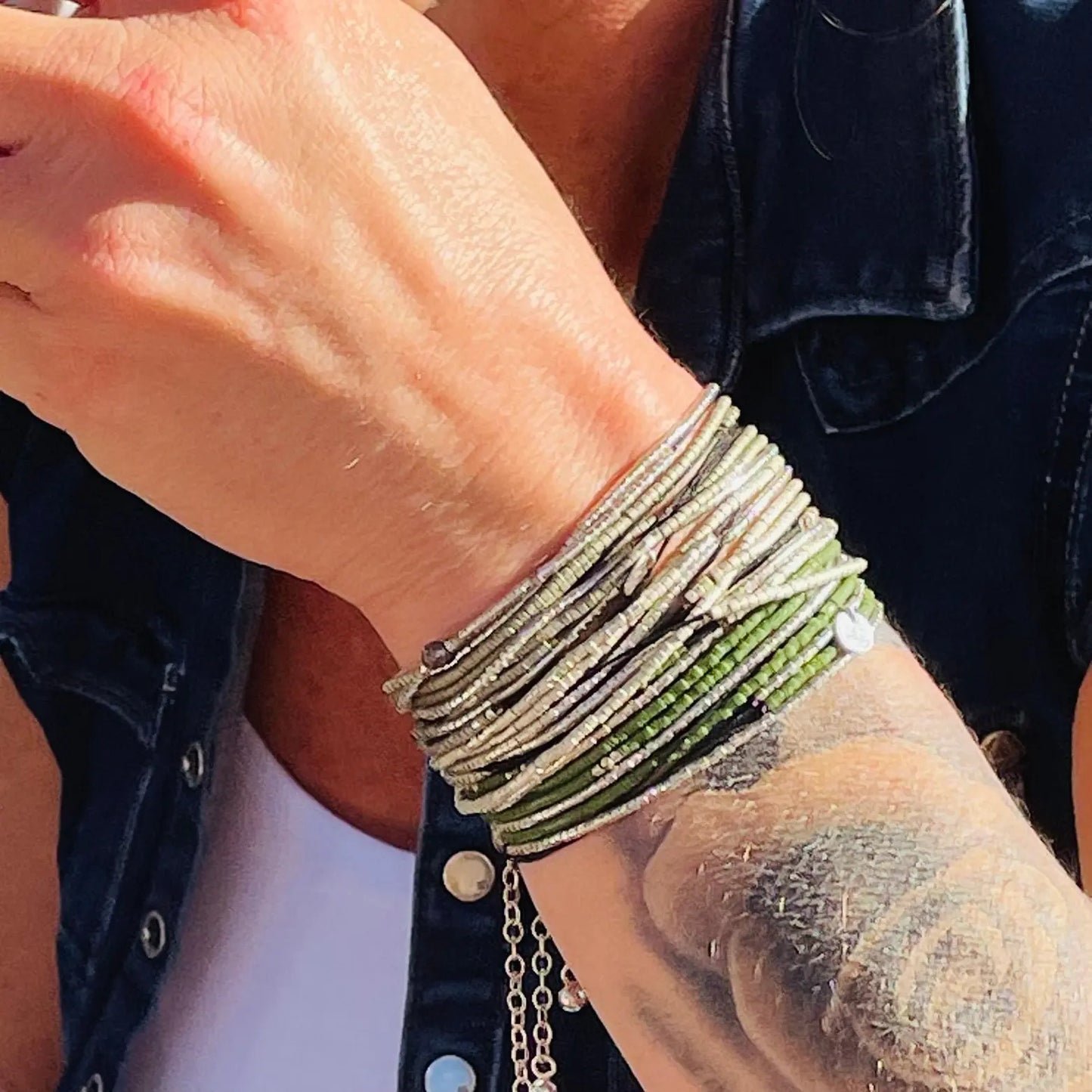 Manchette multi liens en Argent 925 "Le Greenacre" - Mahana Bijoux