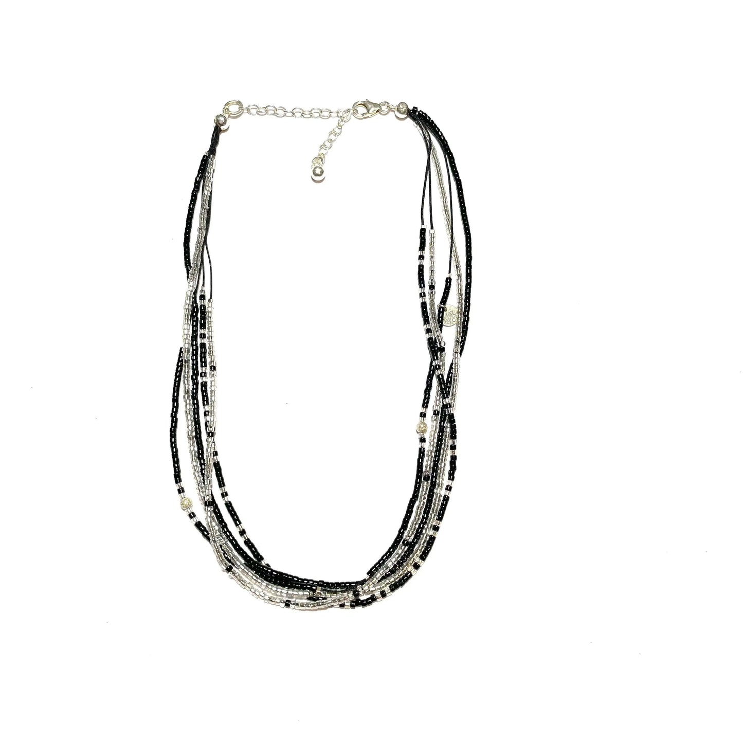 Manchette multi tours en Argent 925 Le Classic Black - Mahana Bijoux