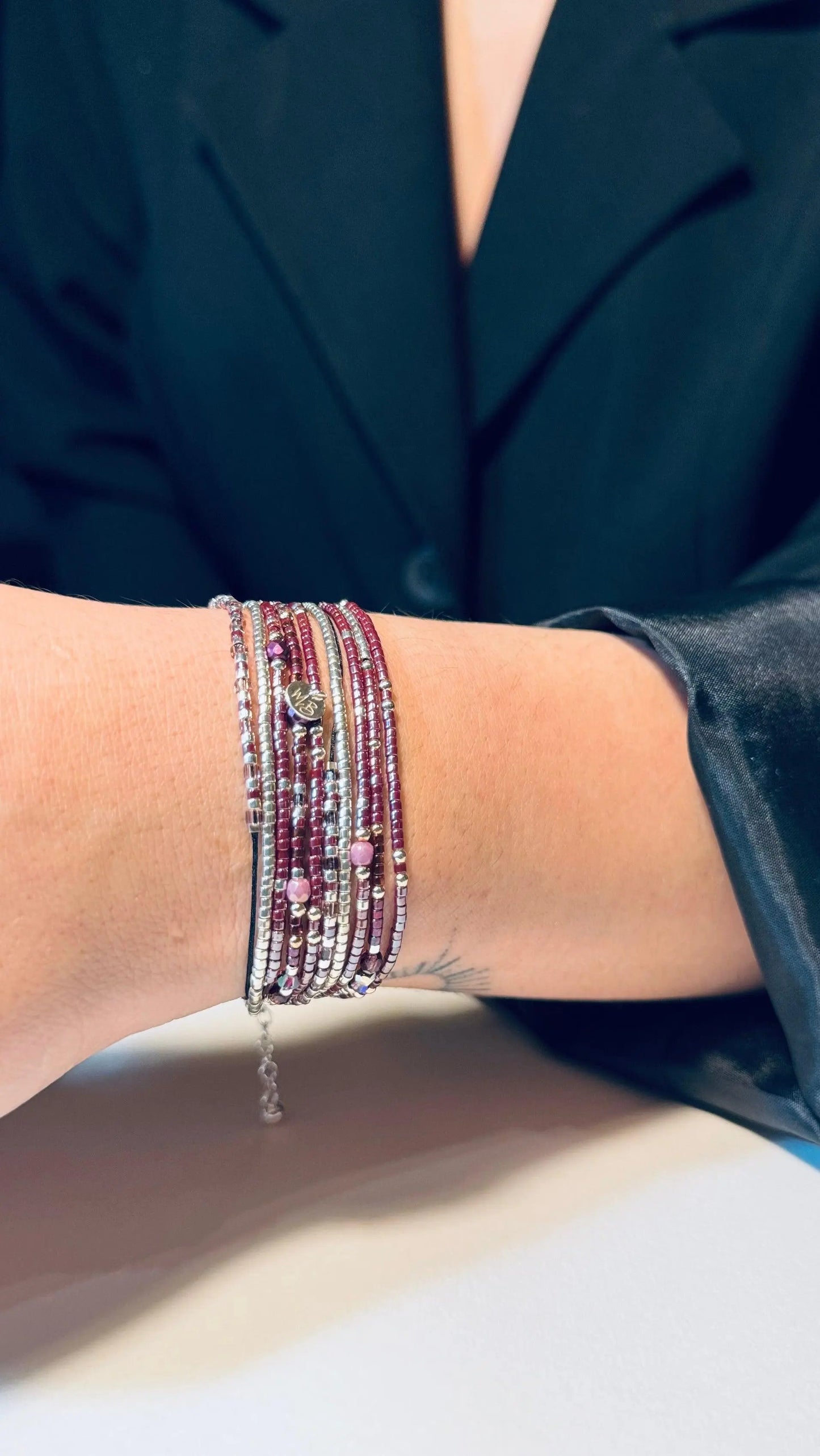 Bracelet Multi-Rangs “Isia” en argent 925 - Mahana Bijoux