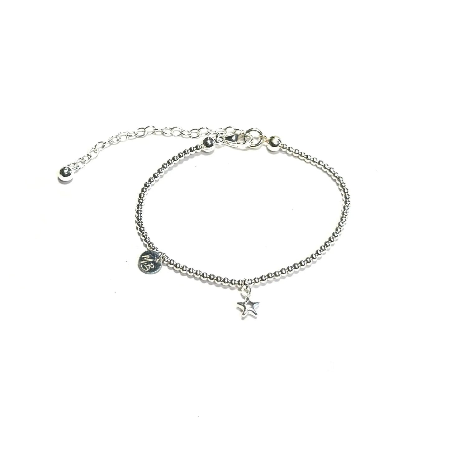 Bracelet en argent 925 et son étoile