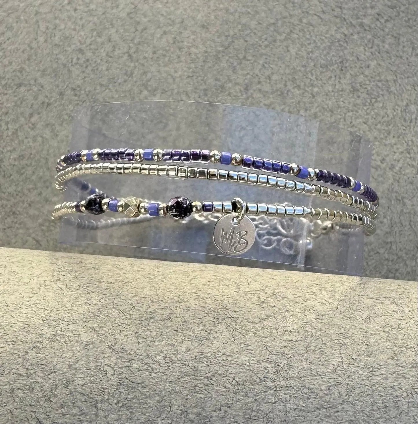Bracelet 3 rangs en argent 925 “Violetta” - Mahana Bijoux