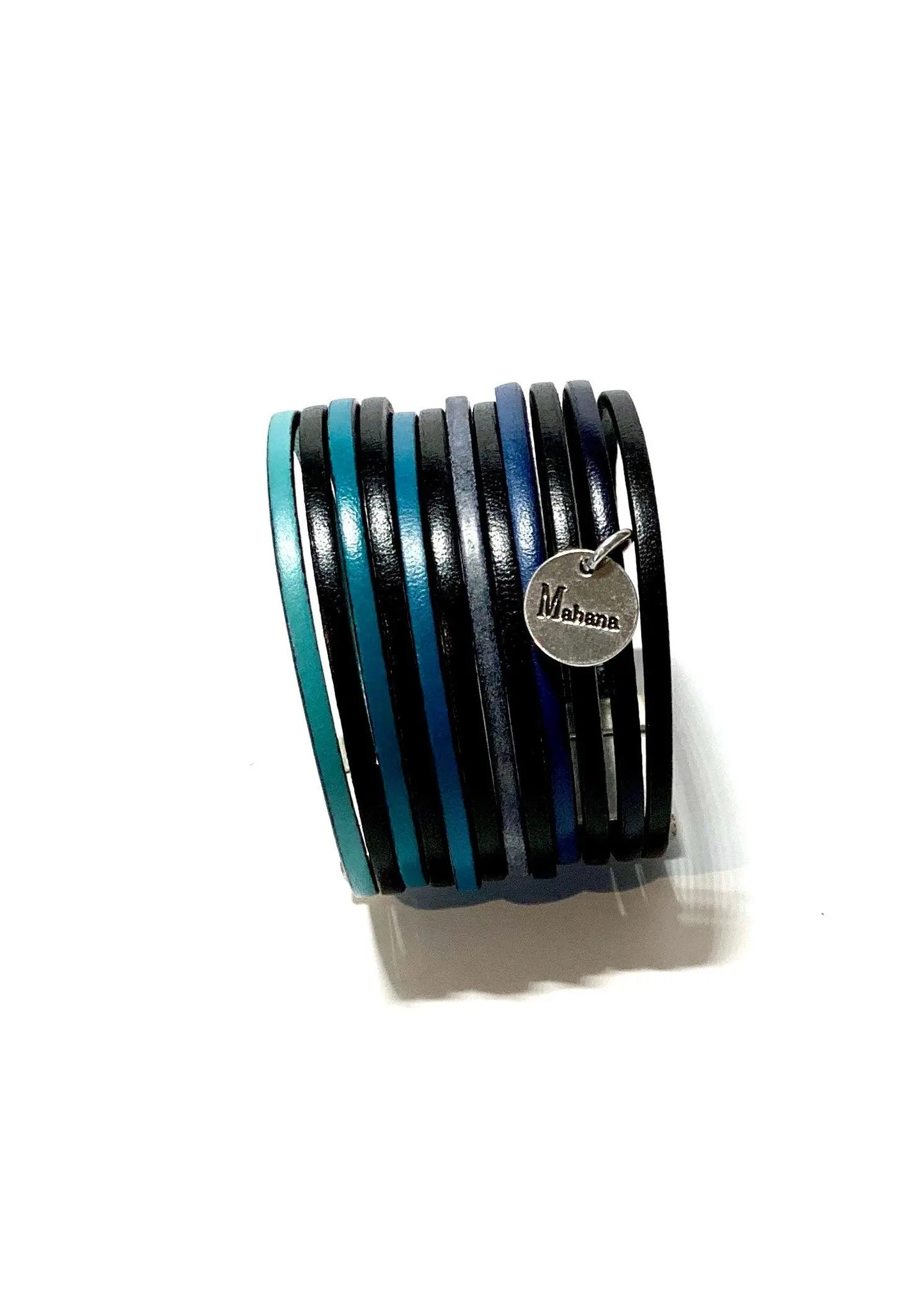Manchette multi liens en cuir “Maddy” - Mahana Bijoux