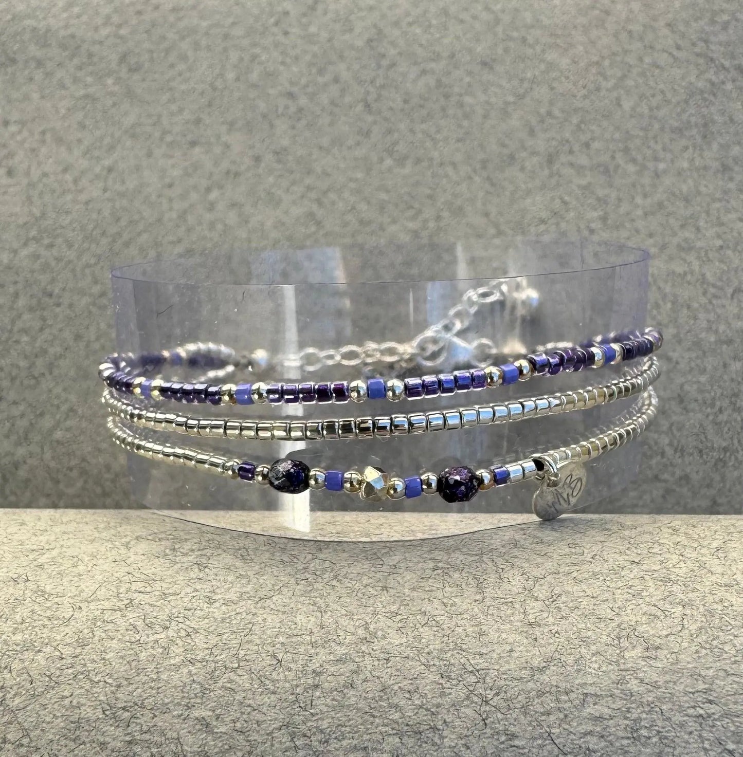 Bracelet 3 rangs en argent 925 “Violetta” - Mahana Bijoux