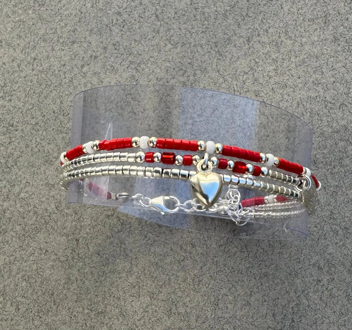 Bracelet 3 rangs en argent 925 “Little Heart” - Mahana Bijoux