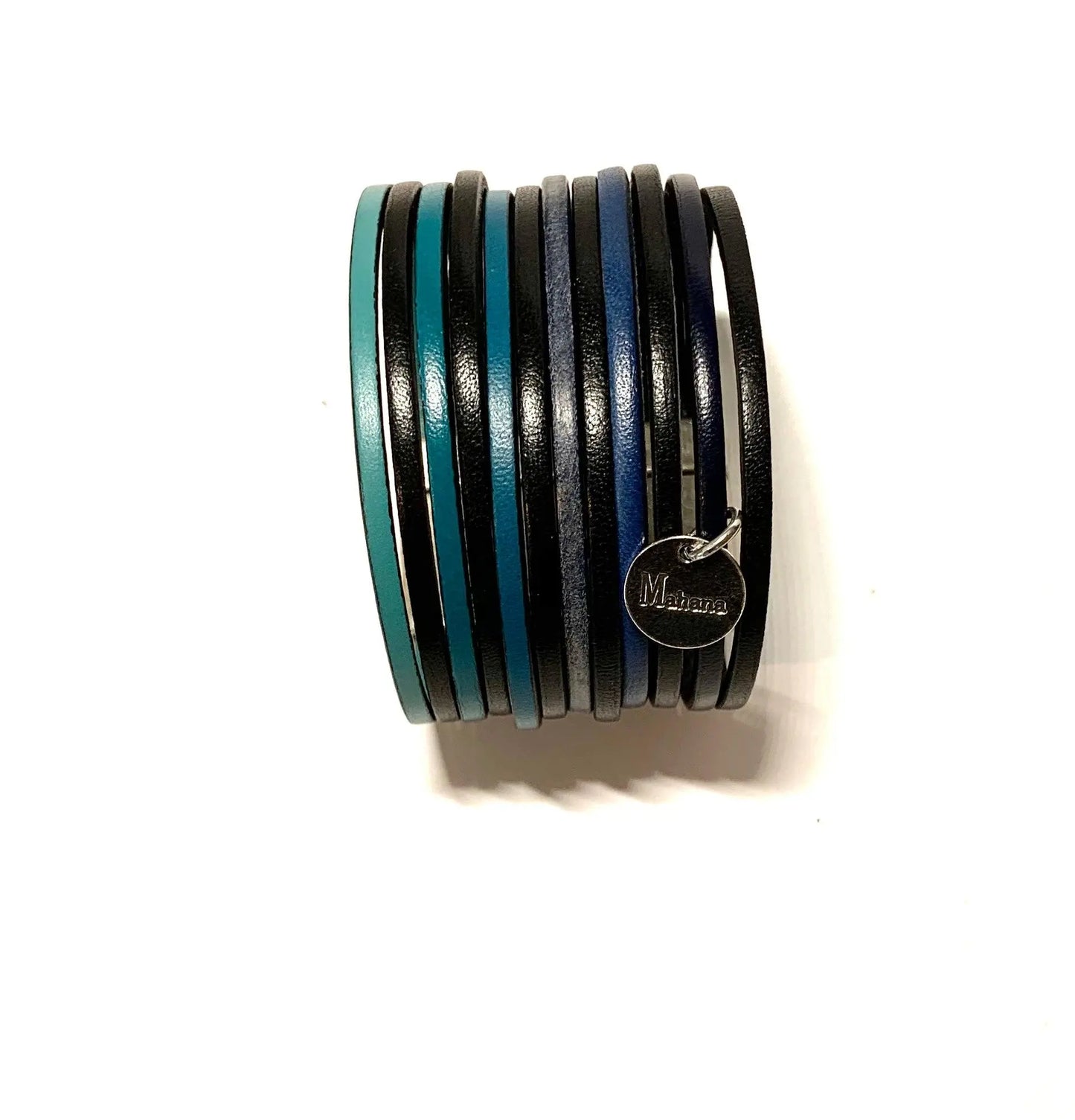 Manchette multi liens en cuir “Maddy” - Mahana Bijoux