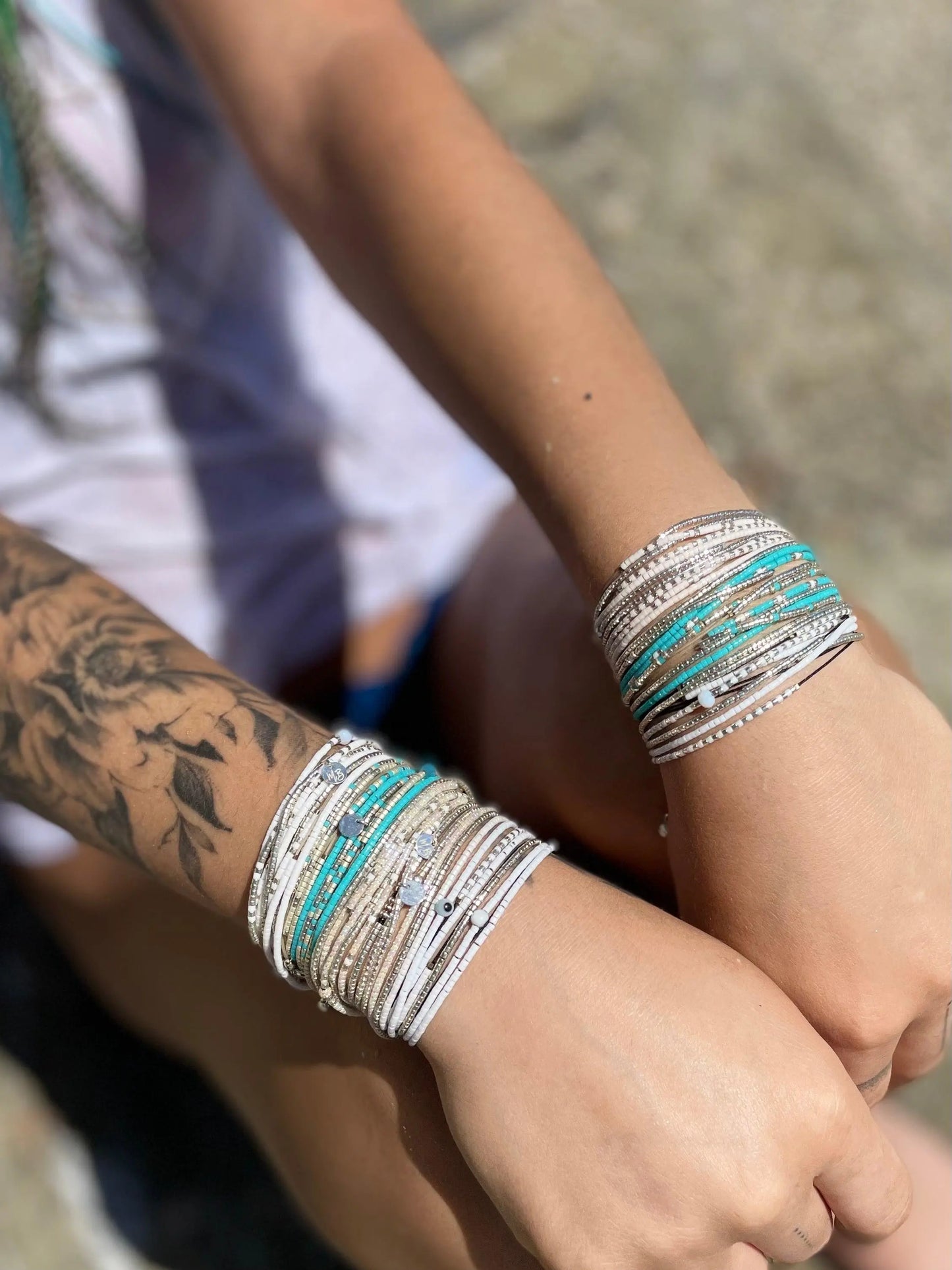 Manchette multi tours en Argent 925 Prague - Mahana Bijoux