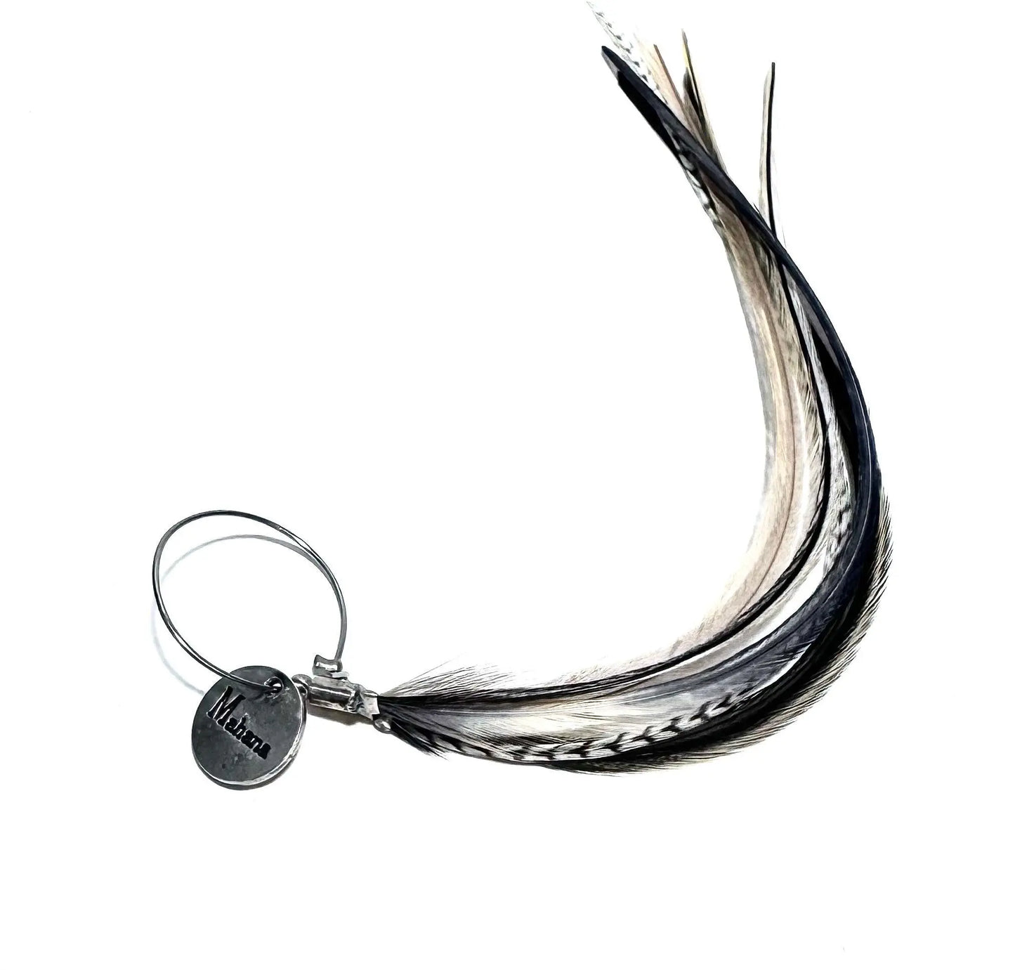 Boucle d’oreille en plumes naturelles - Mahana Bijoux