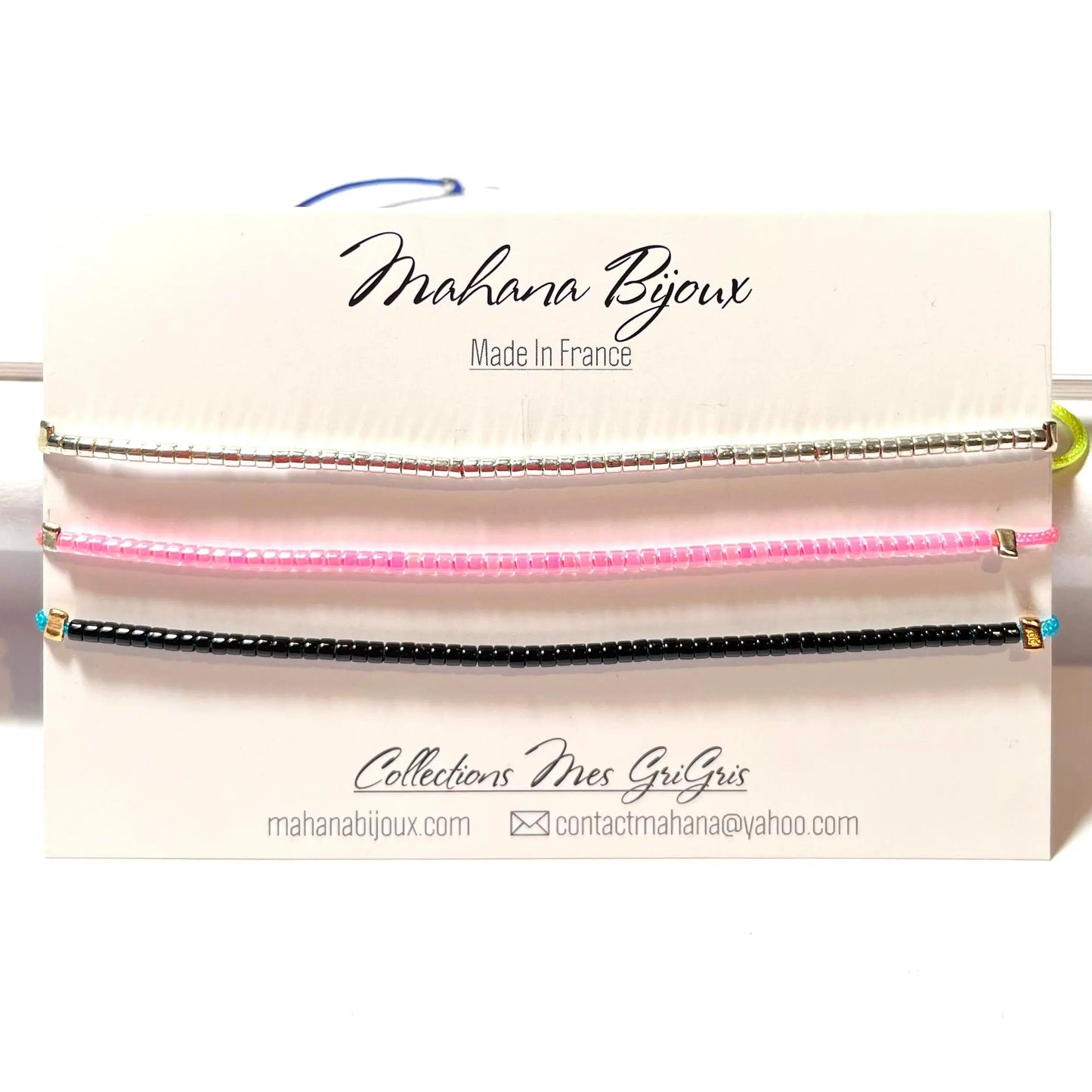 La carte 3 Bracelets reglables perles miyuki “Carla“ - Mahana Bijoux